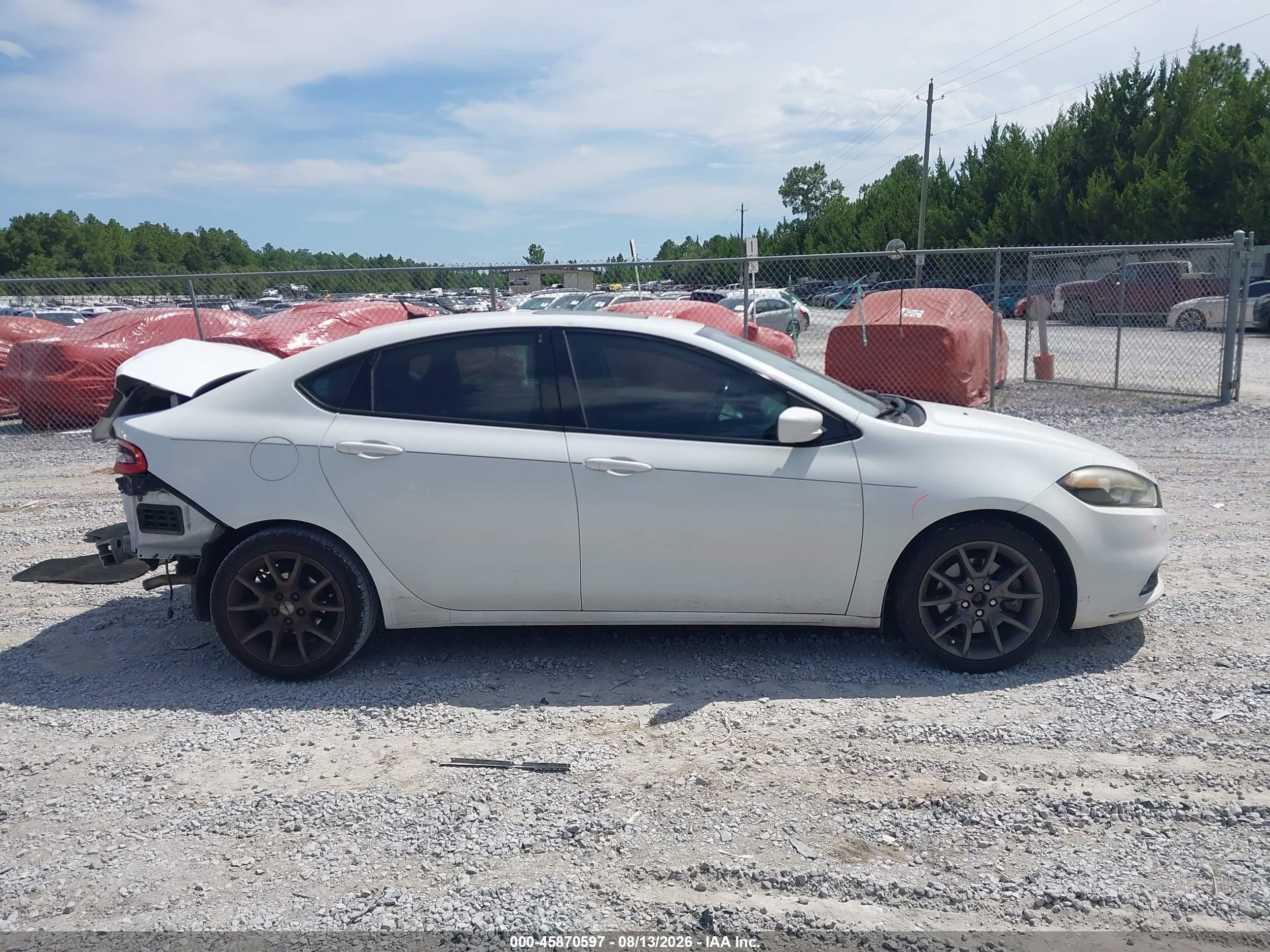 2015 Dodge Dart Sxt White vin: 1C3CDFBB8FD352607