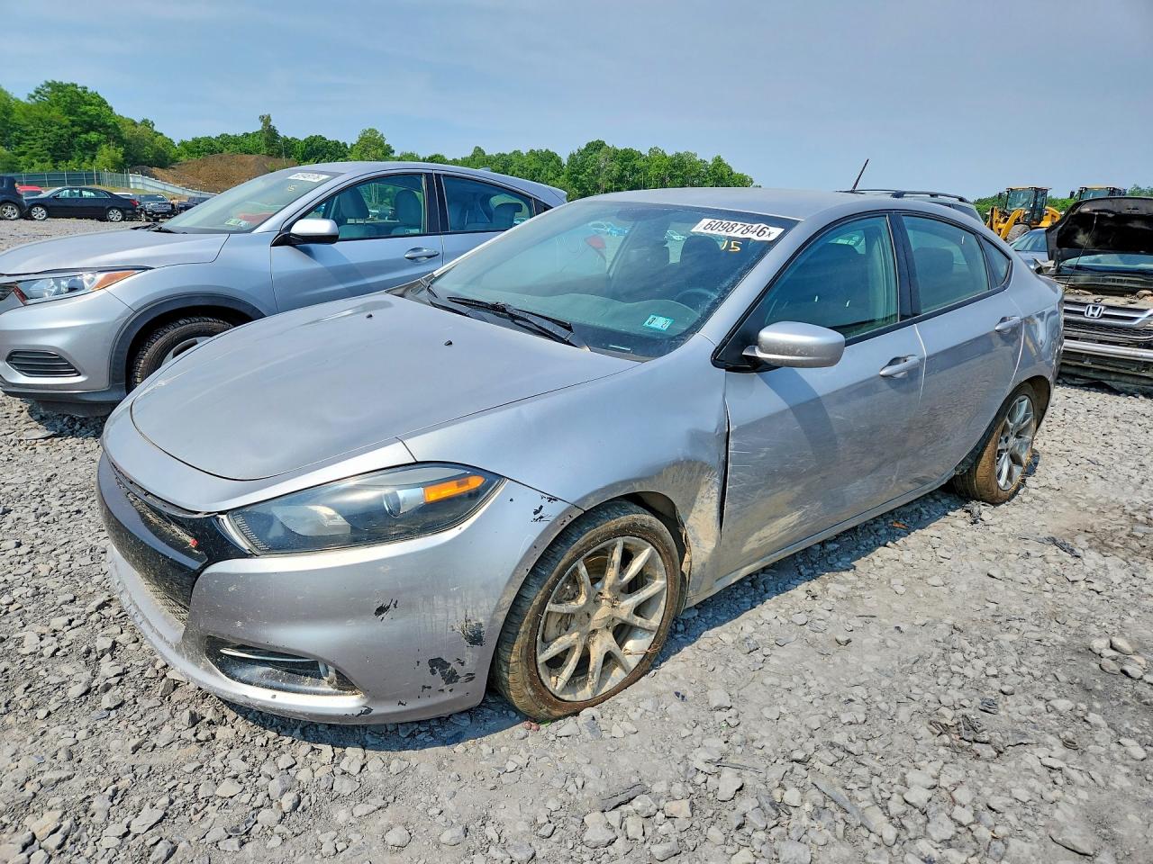 2014 Dodge Dart Sxt Silver vin: 1C3CDFBB9ED702356
