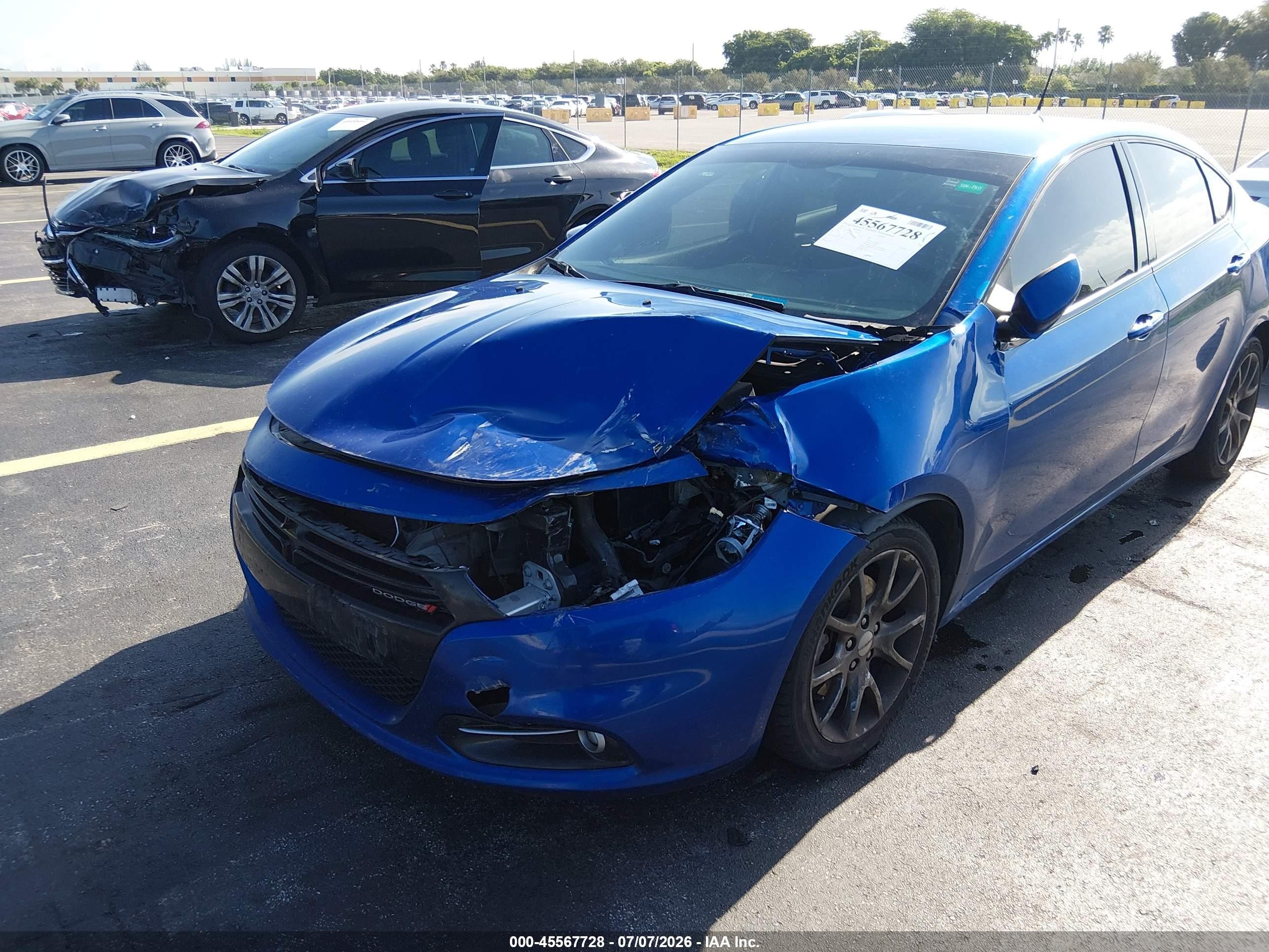 2014 Dodge Dart Sxt Blue vin: 1C3CDFBB9ED706519
