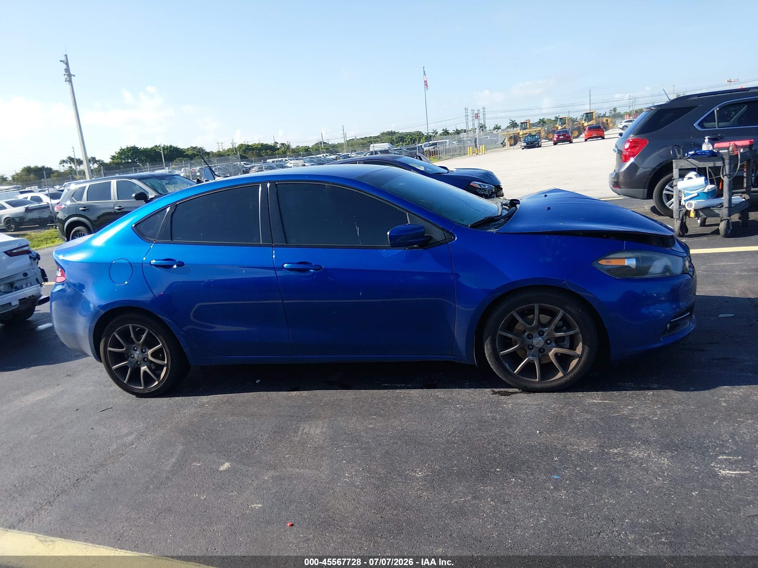 2014 Dodge Dart Sxt Blue vin: 1C3CDFBB9ED706519