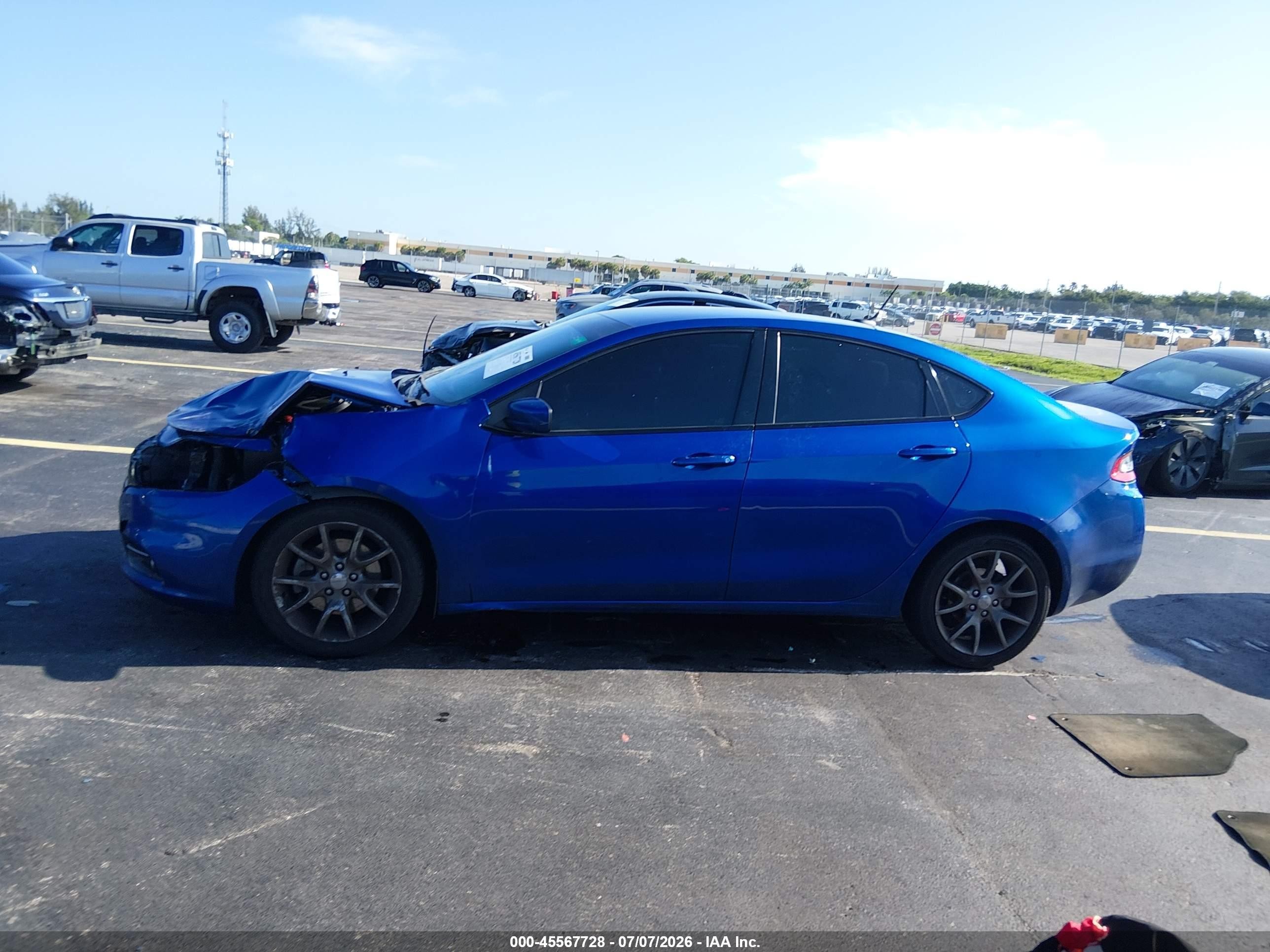 2014 Dodge Dart Sxt Blue vin: 1C3CDFBB9ED706519