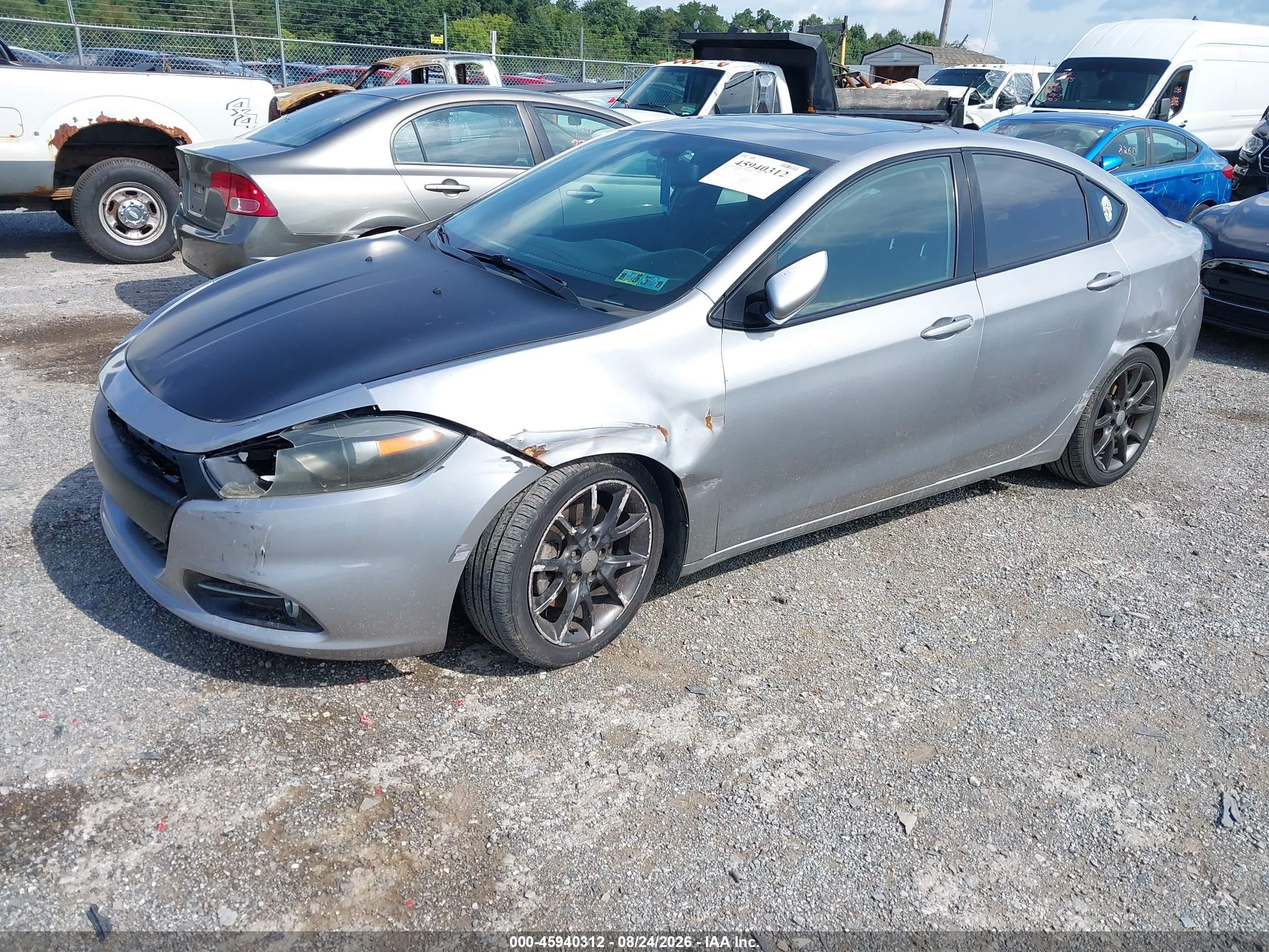 2014 Dodge Dart Sxt Серебряный vin: 1C3CDFBB9ED723787