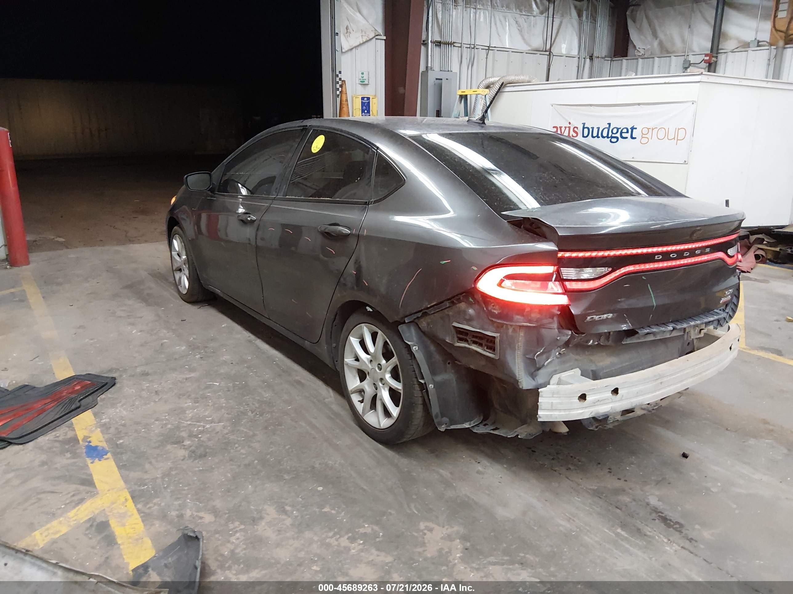 2014 Dodge Dart Sxt Gray vin: 1C3CDFBB9ED822285