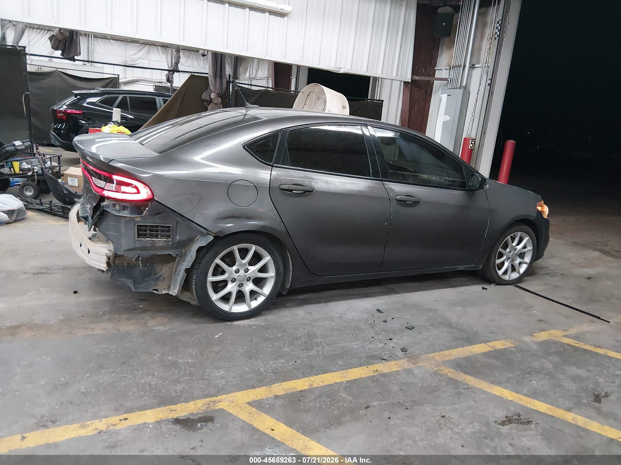 2014 Dodge Dart Sxt Gray vin: 1C3CDFBB9ED822285