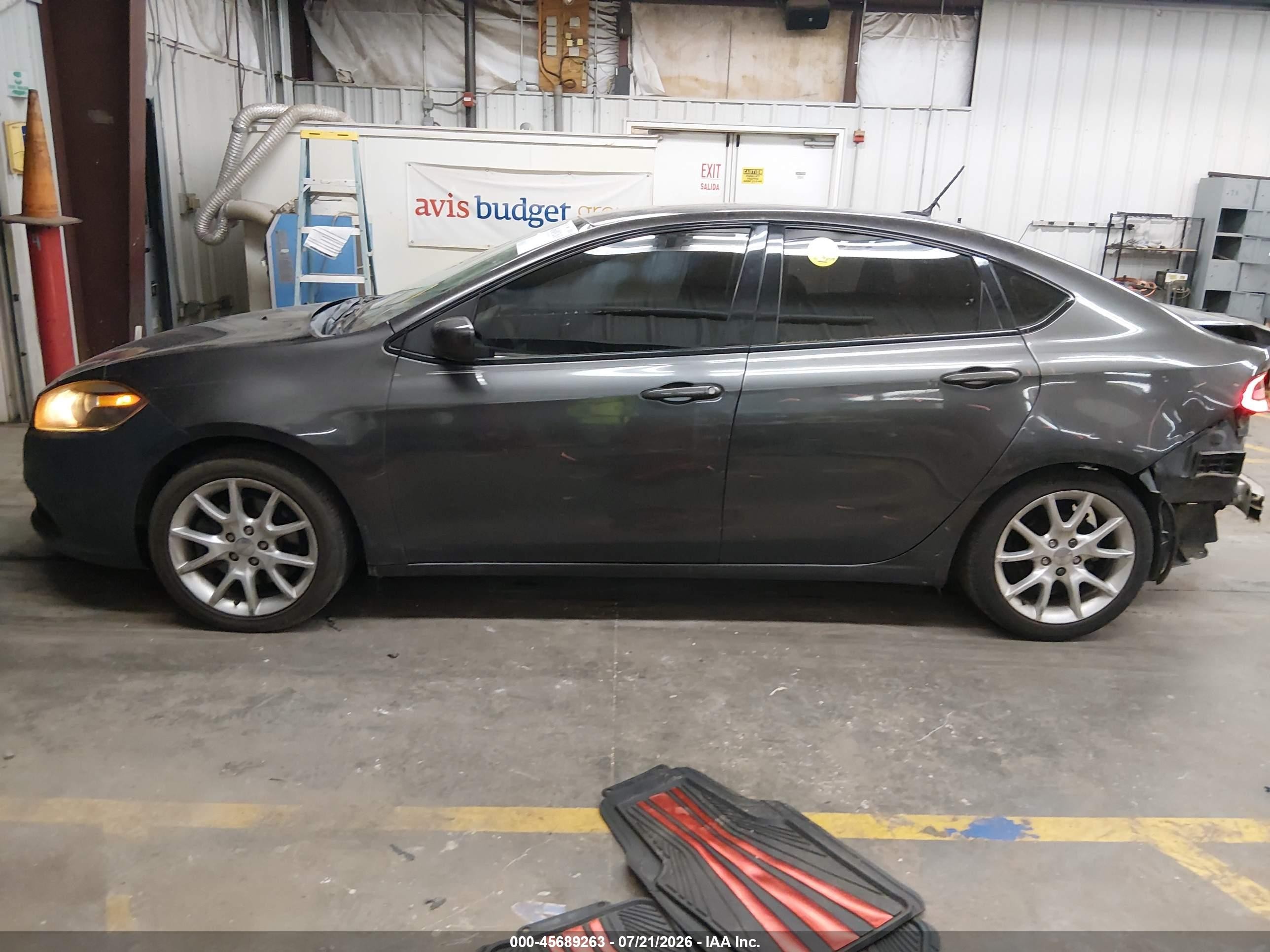 2014 Dodge Dart Sxt Gray vin: 1C3CDFBB9ED822285