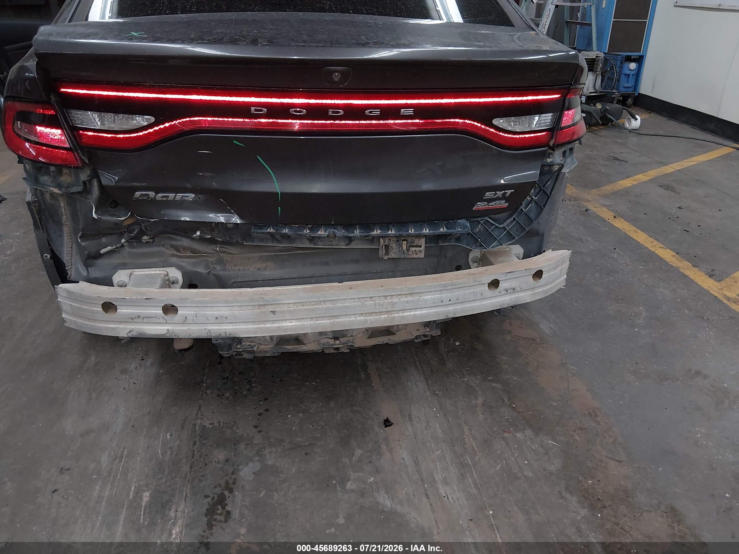2014 Dodge Dart Sxt Gray vin: 1C3CDFBB9ED822285