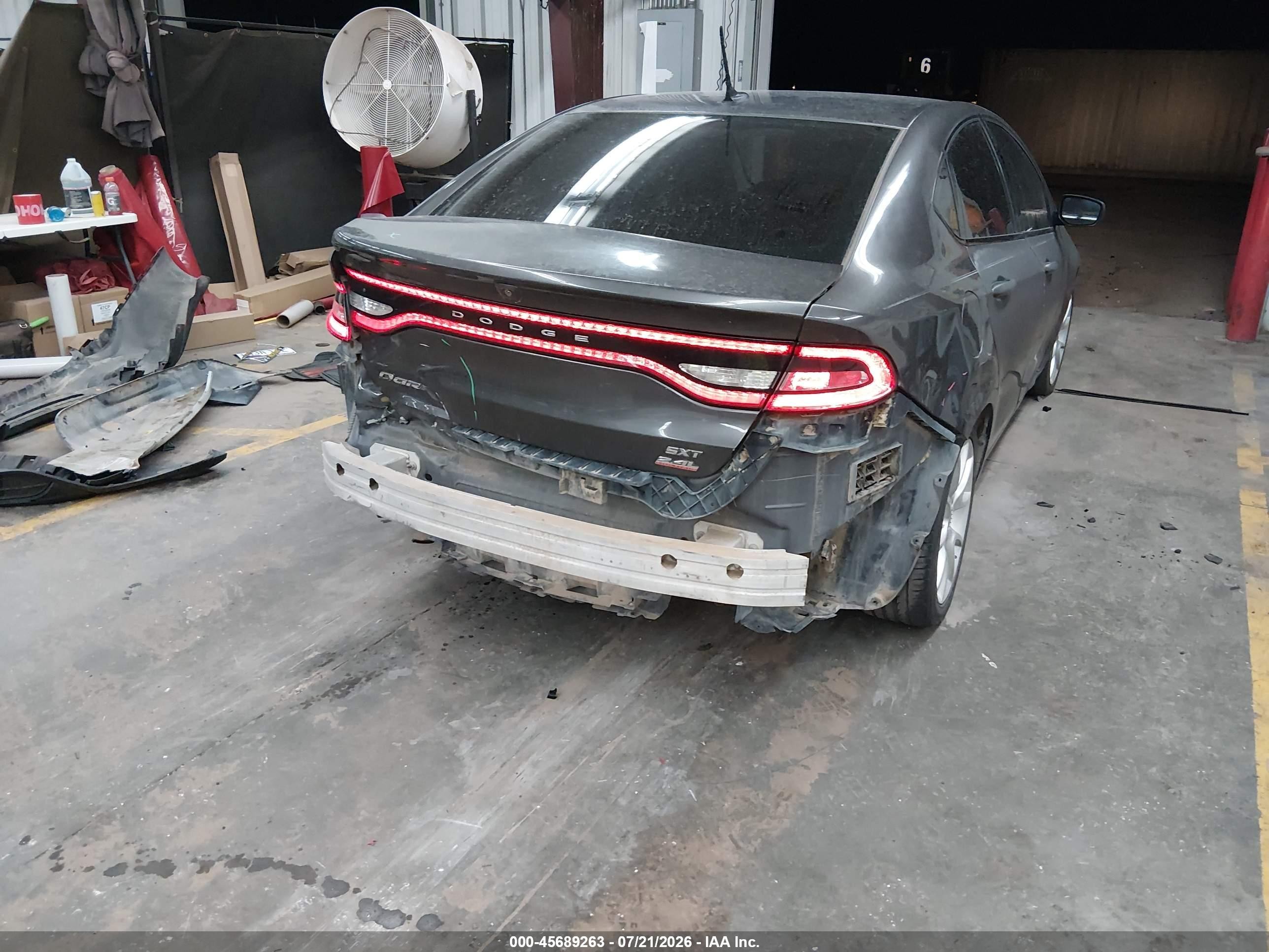 2014 Dodge Dart Sxt Gray vin: 1C3CDFBB9ED822285