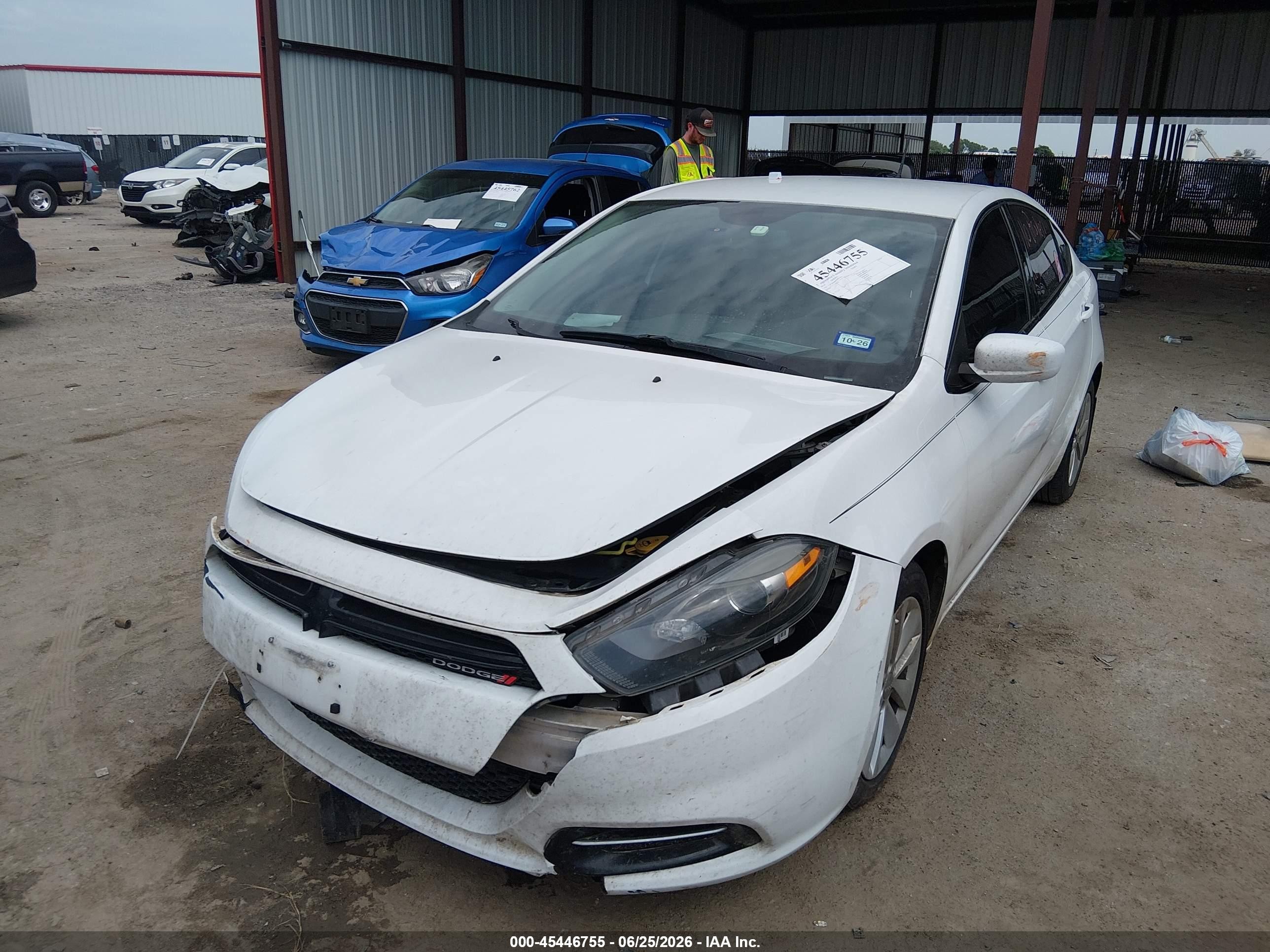 2014 Dodge Dart Sxt Белый vin: 1C3CDFBB9ED822349