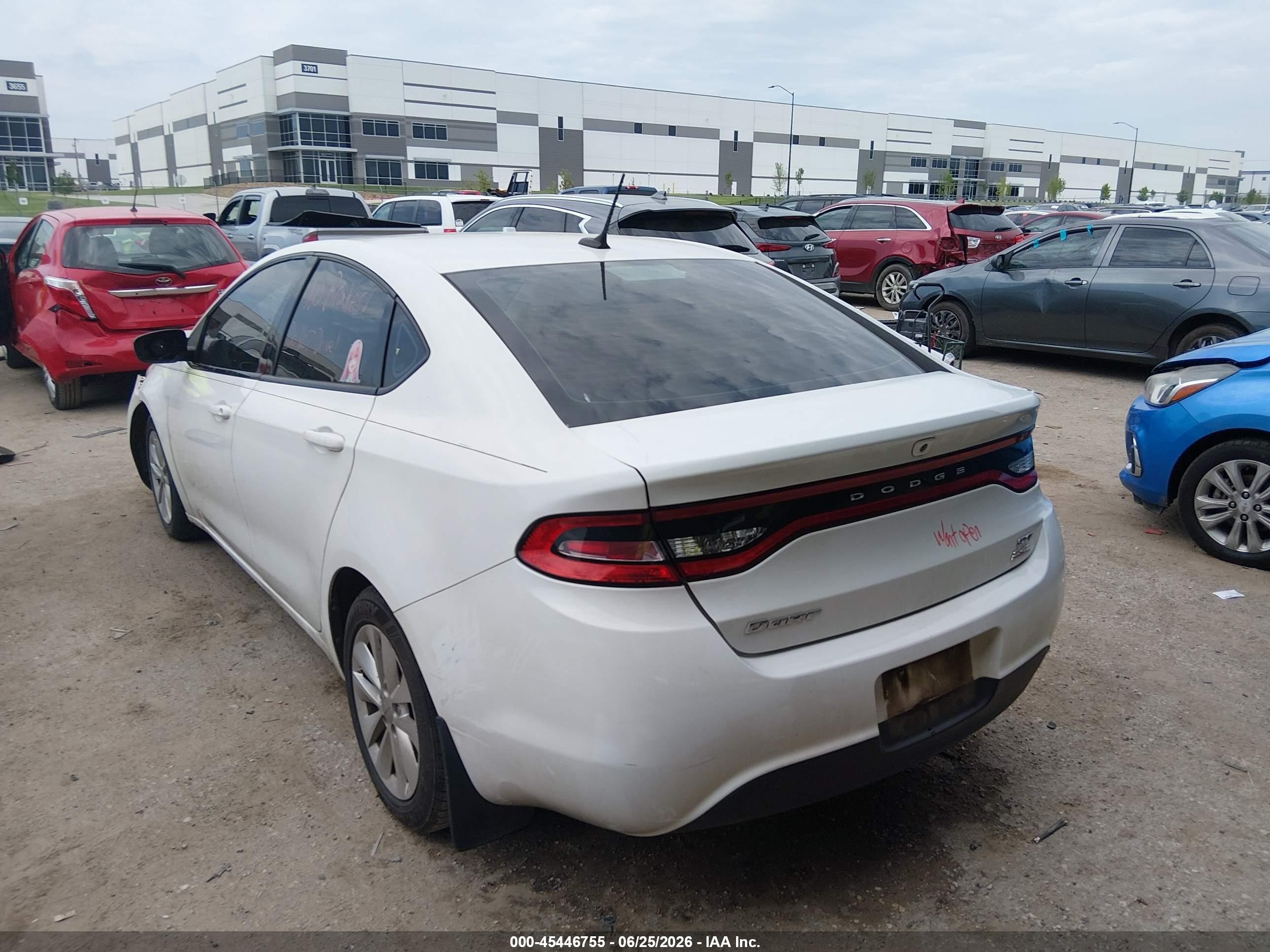 2014 Dodge Dart Sxt Белый vin: 1C3CDFBB9ED822349