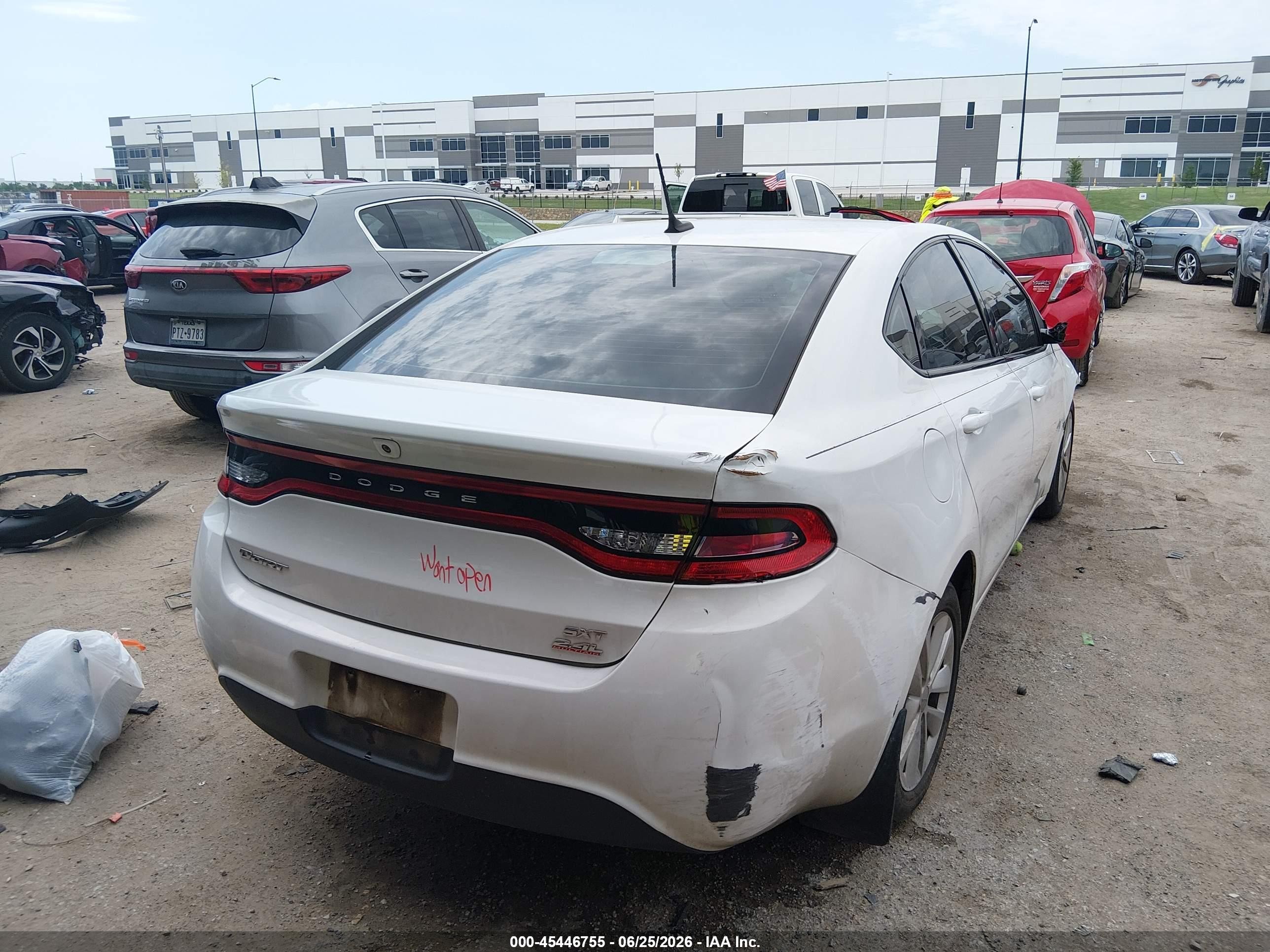 2014 Dodge Dart Sxt Белый vin: 1C3CDFBB9ED822349