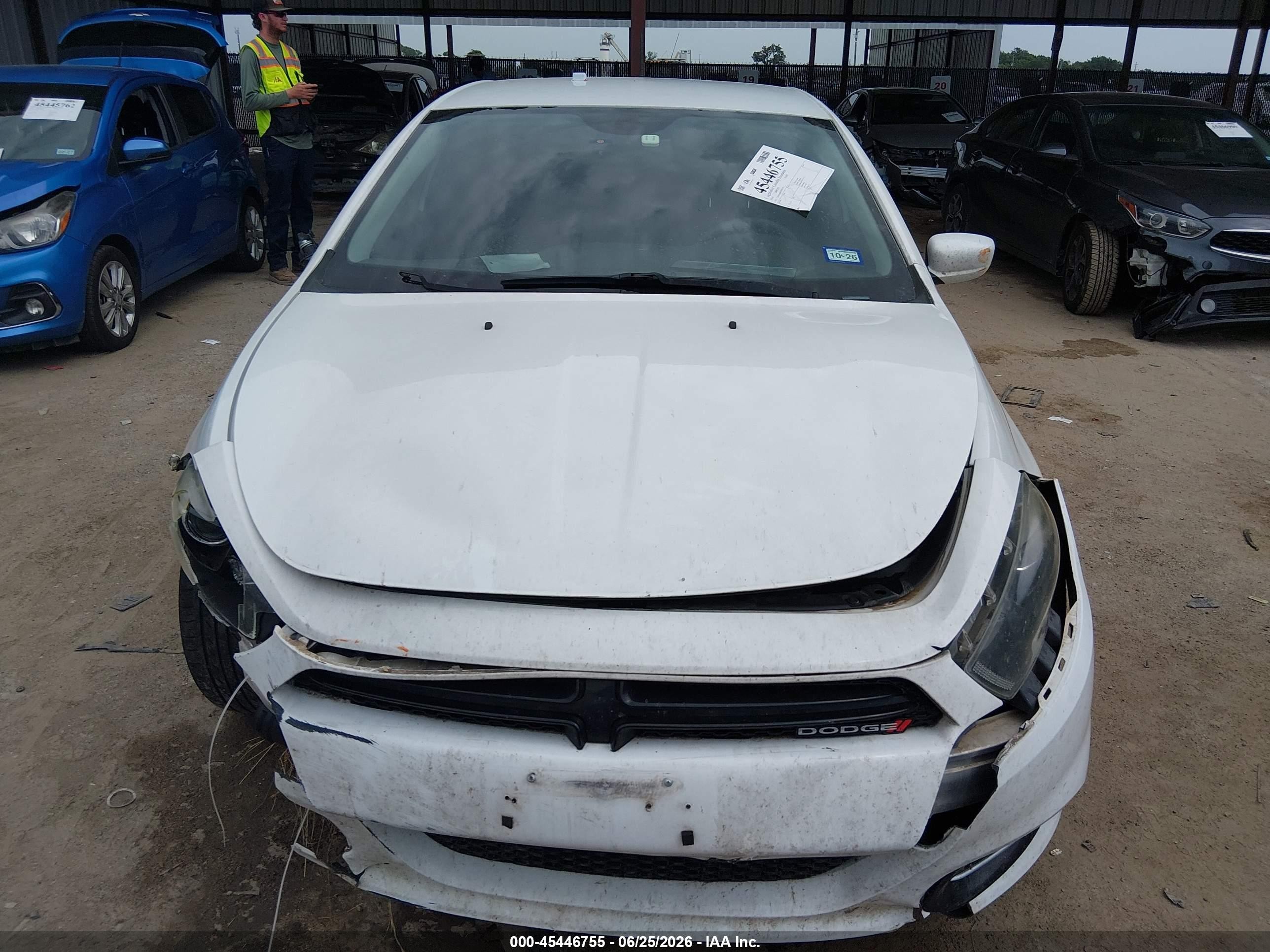 2014 Dodge Dart Sxt Белый vin: 1C3CDFBB9ED822349