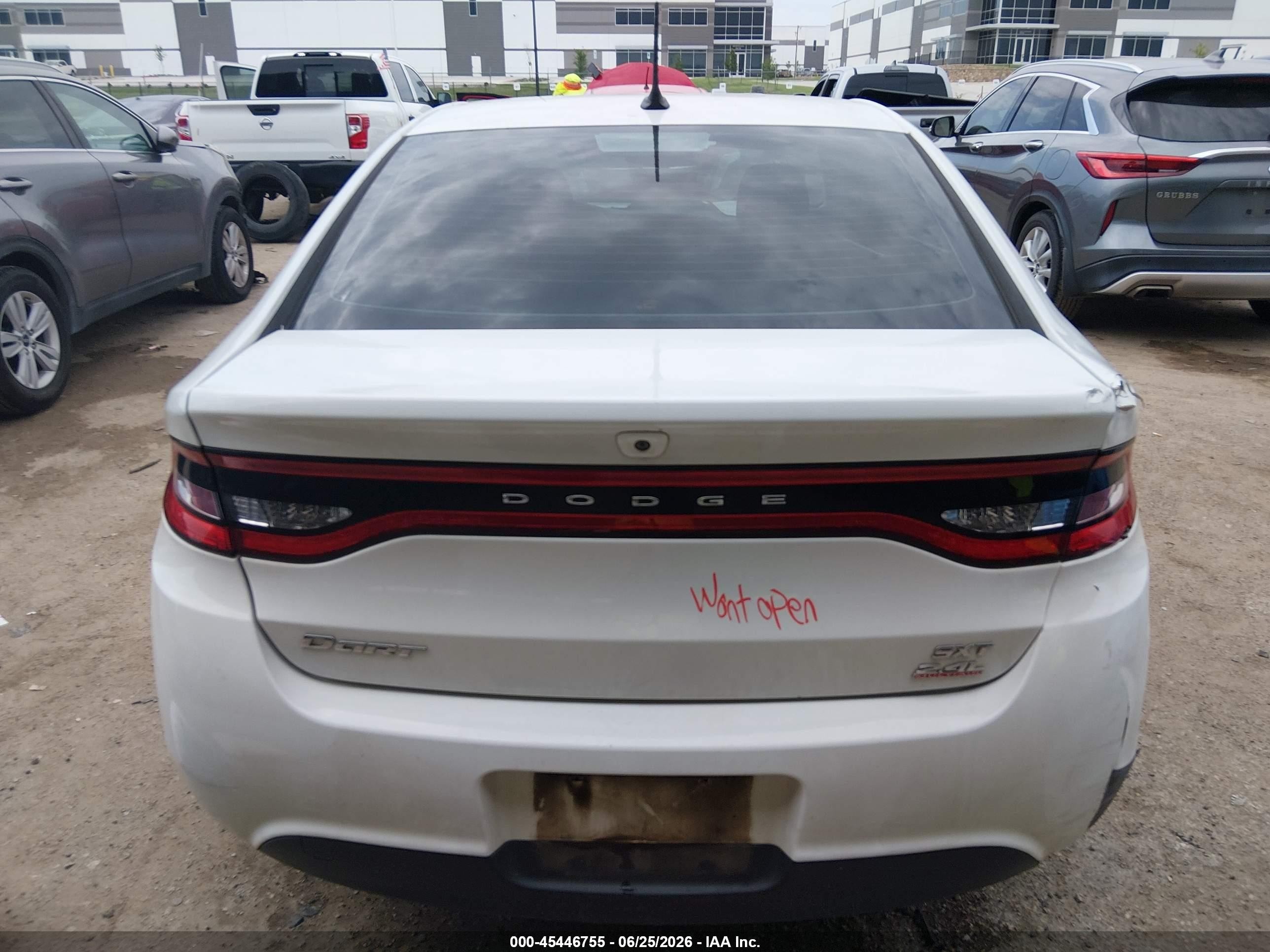 2014 Dodge Dart Sxt Белый vin: 1C3CDFBB9ED822349