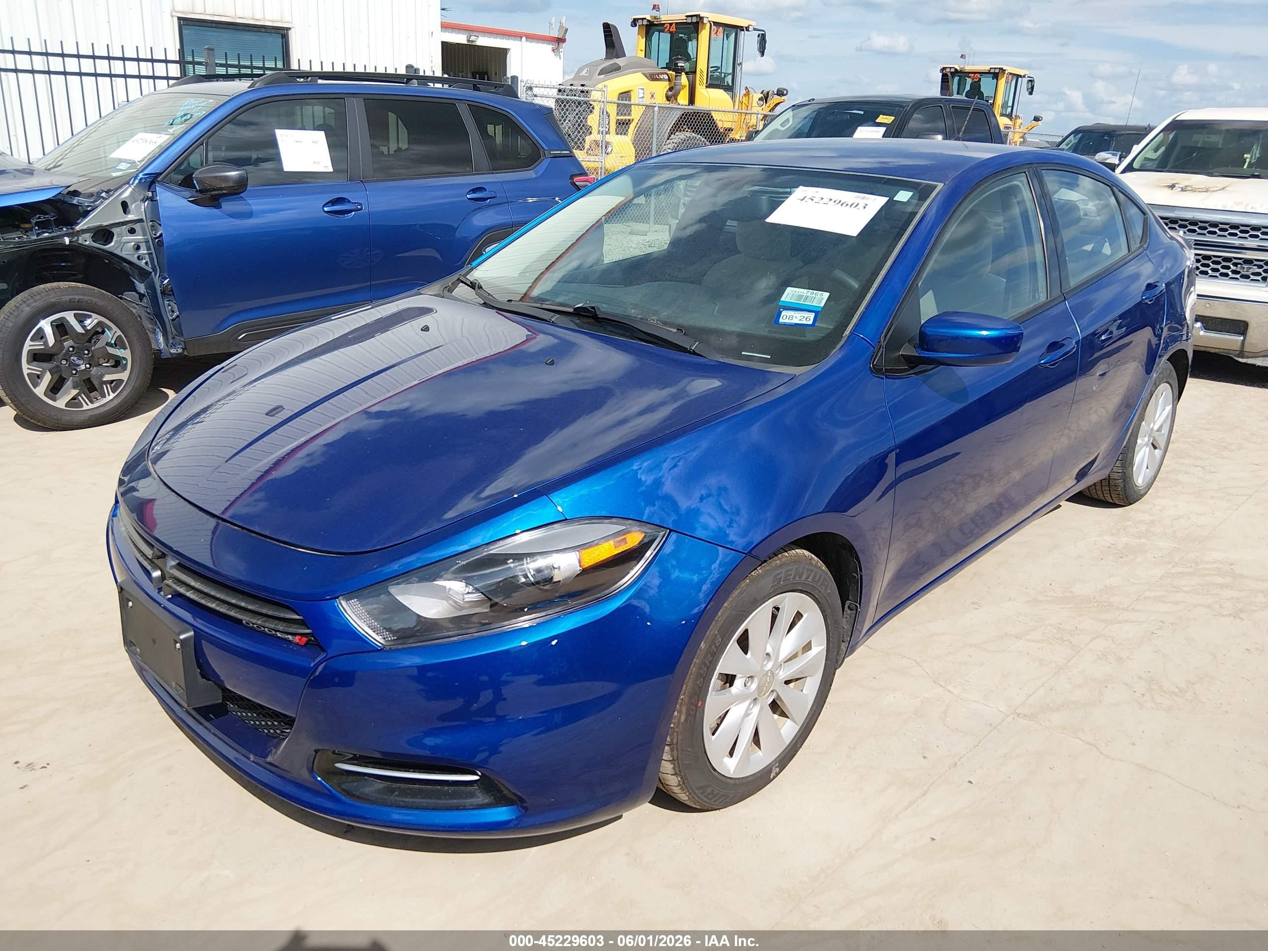 2014 Dodge Dart Sxt Blue vin: 1C3CDFBB9ED860535