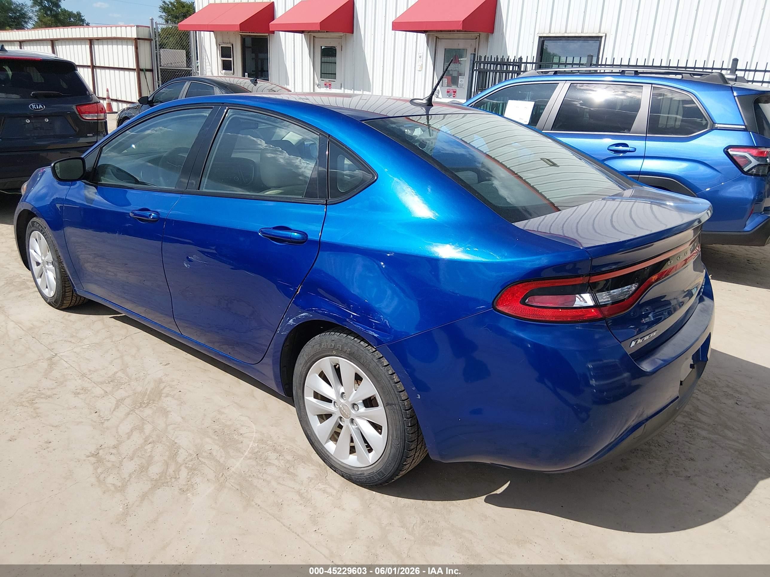2014 Dodge Dart Sxt Blue vin: 1C3CDFBB9ED860535