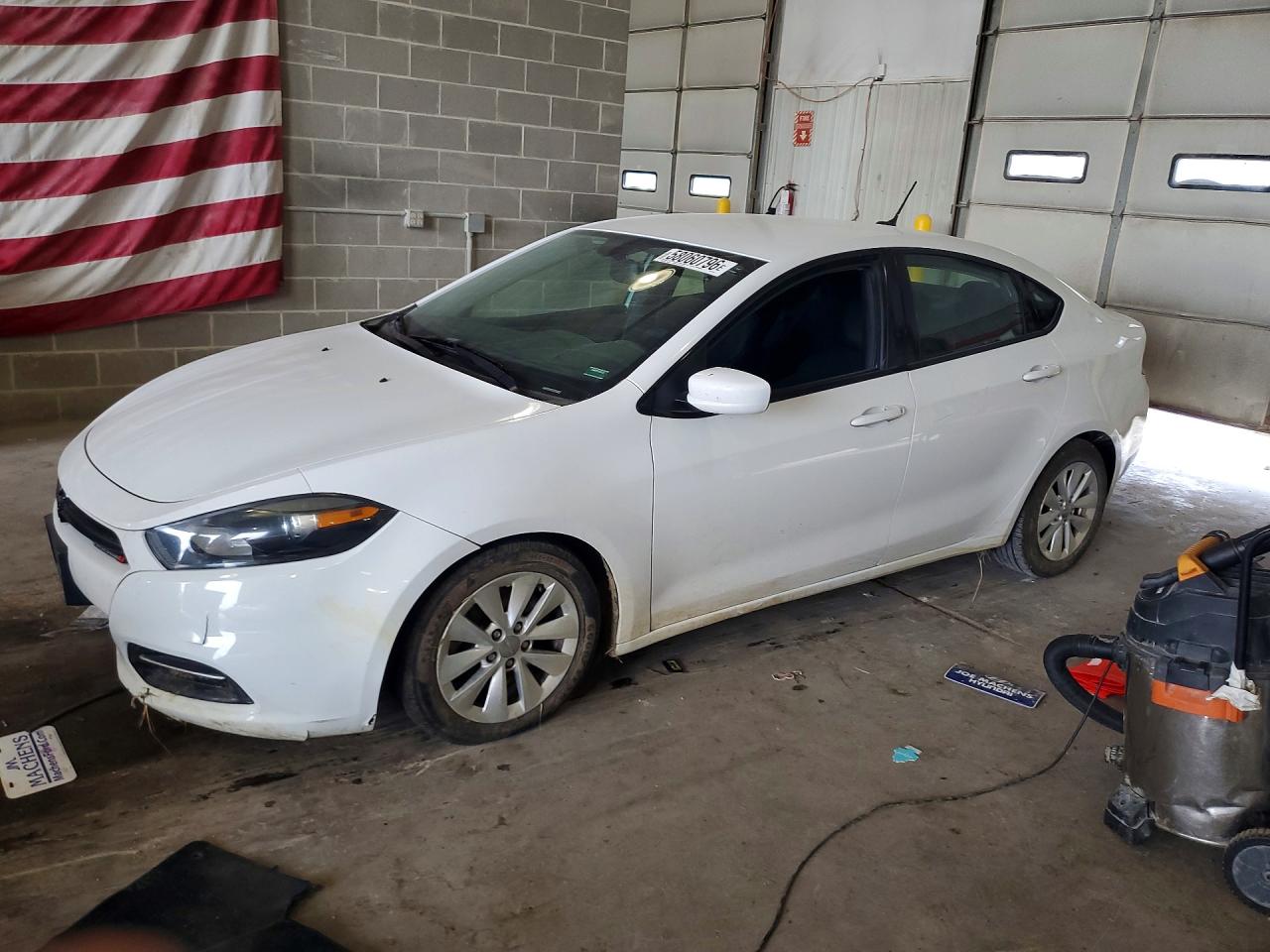 2014 Dodge Dart Sxt White vin: 1C3CDFBB9ED877612