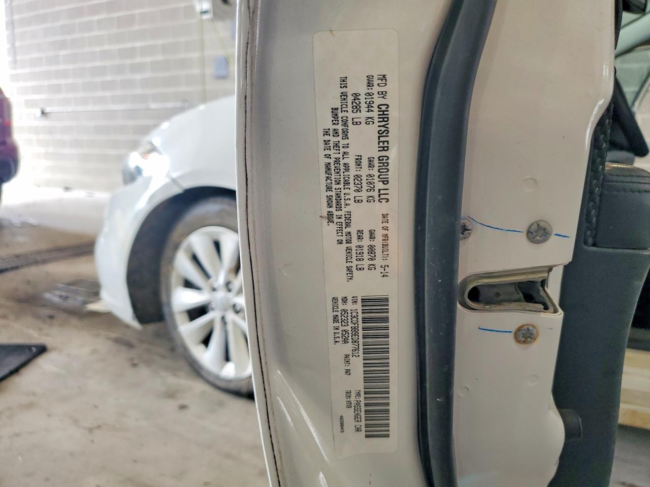 2014 Dodge Dart Sxt White vin: 1C3CDFBB9ED877612