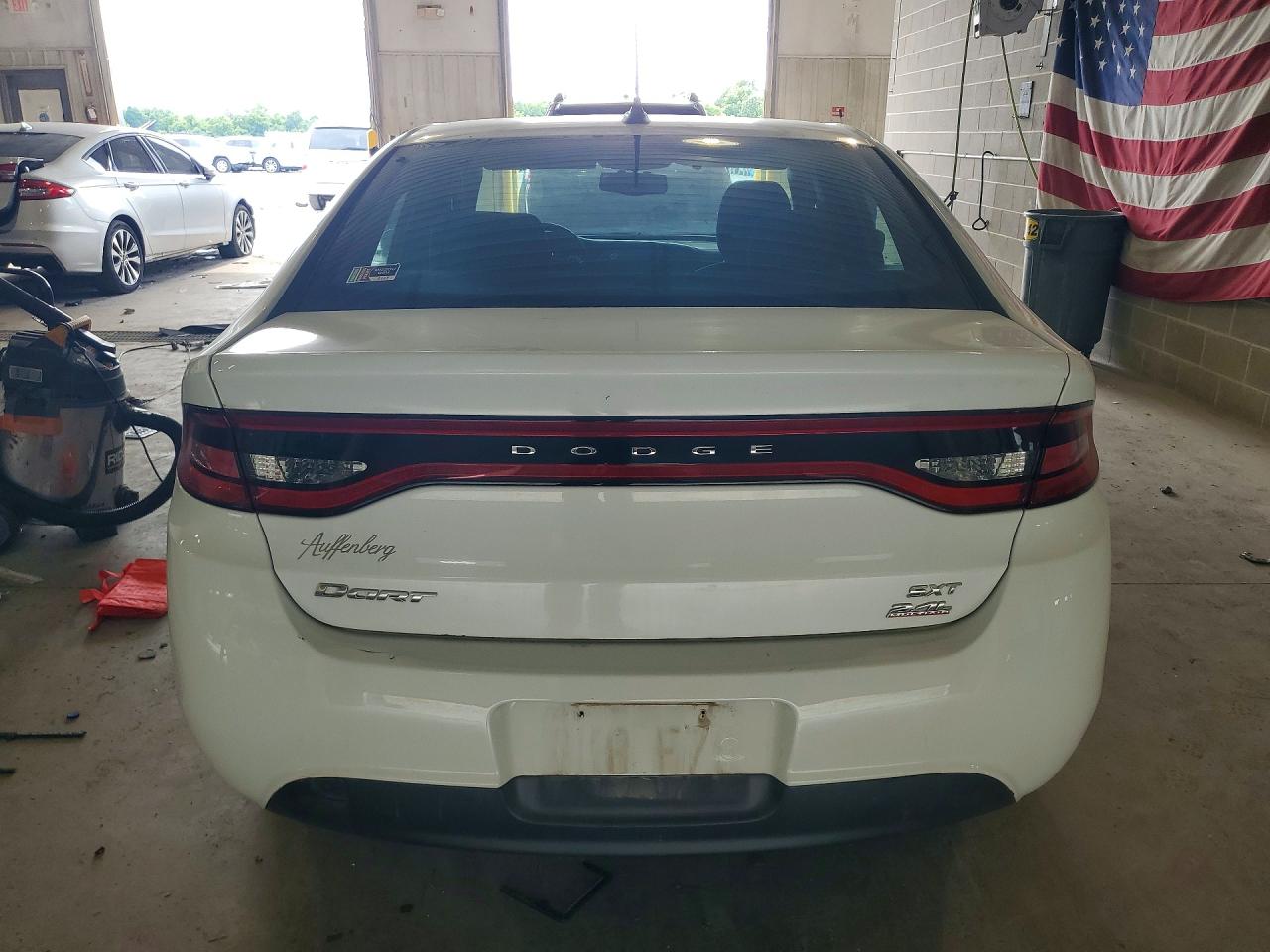 2014 Dodge Dart Sxt White vin: 1C3CDFBB9ED877612