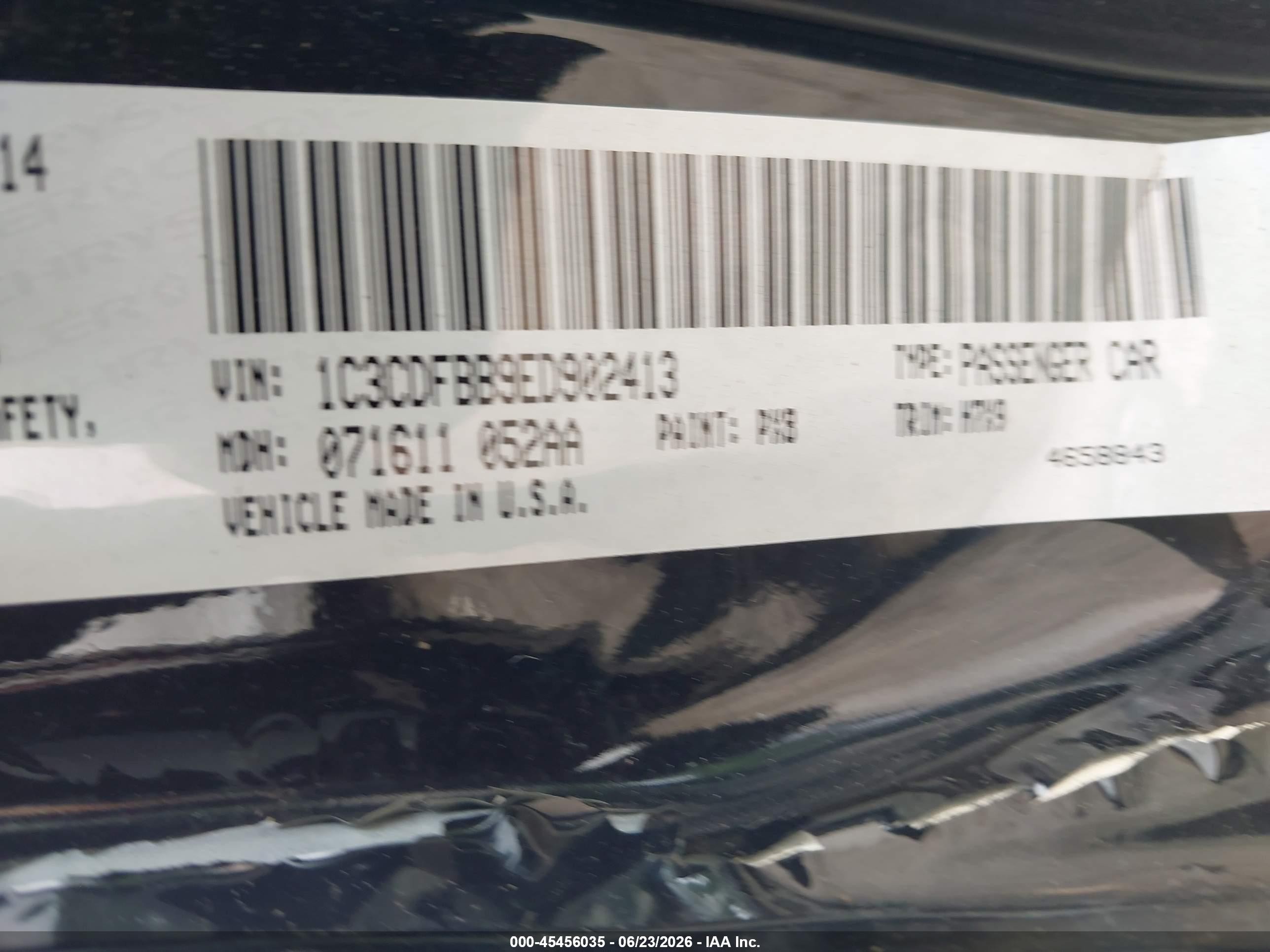 2014 Dodge Dart Sxt Black vin: 1C3CDFBB9ED902413