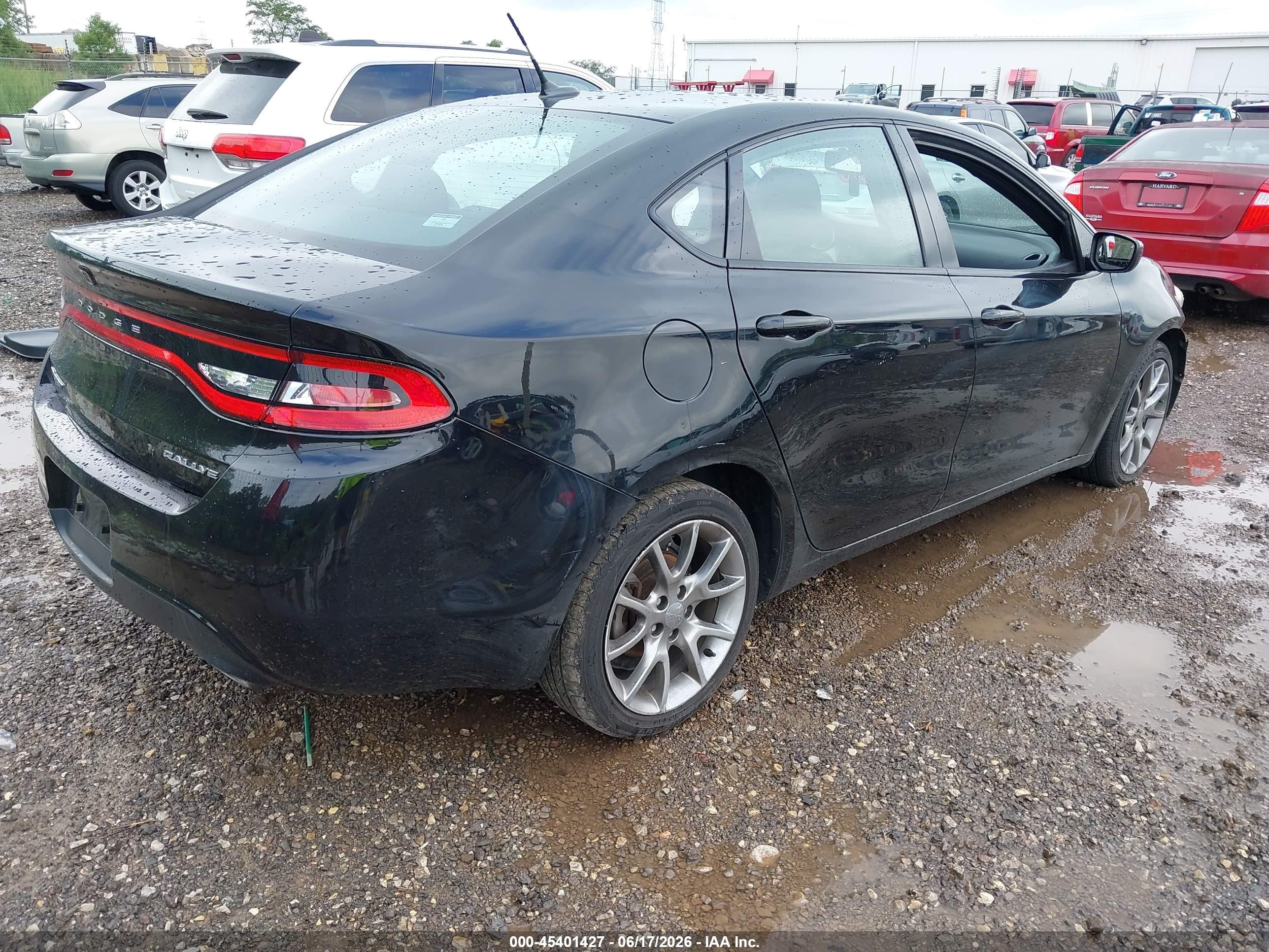 2015 Dodge Dart Sxt Black vin: 1C3CDFBB9FD123384
