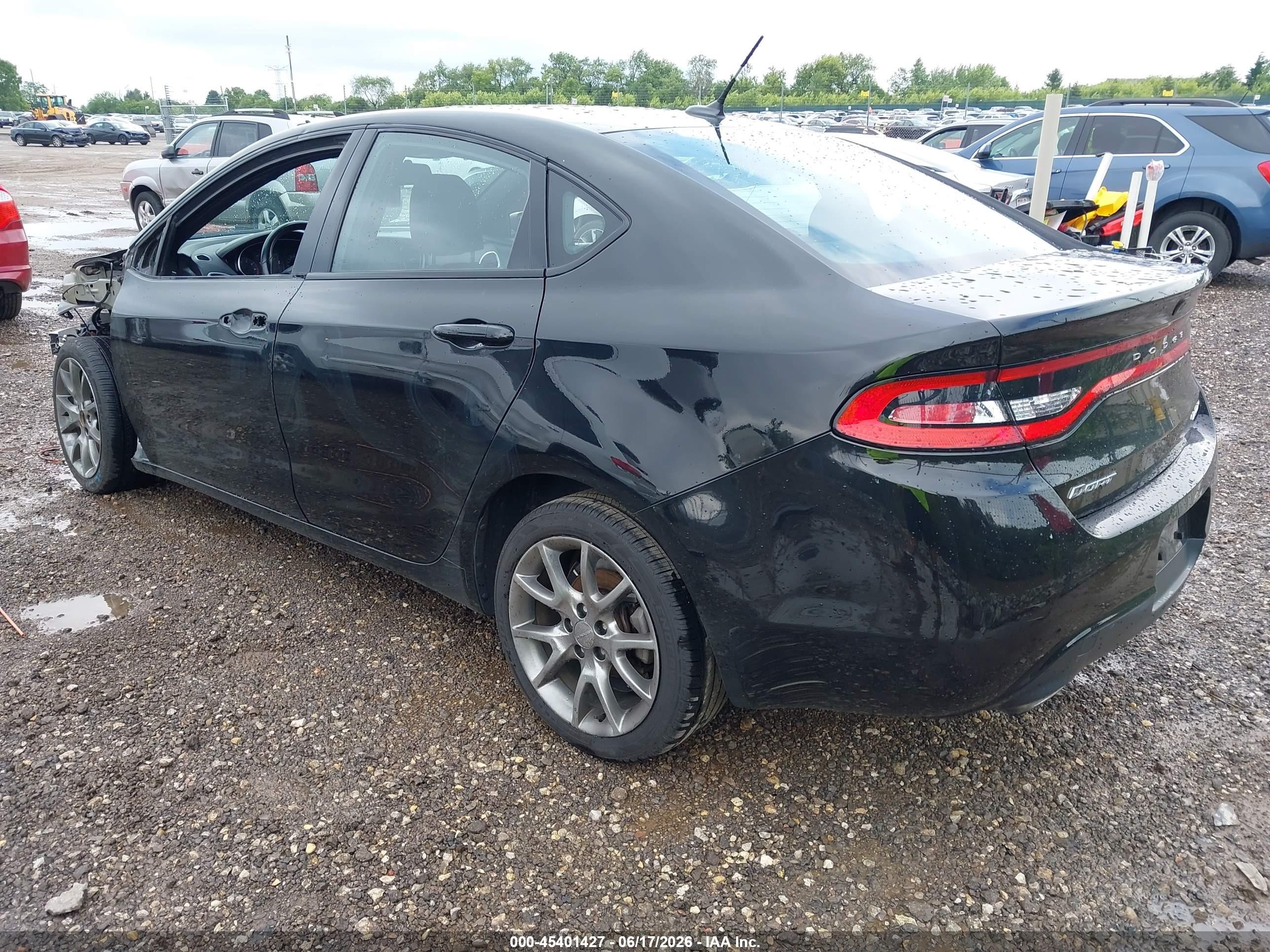 2015 Dodge Dart Sxt Black vin: 1C3CDFBB9FD123384
