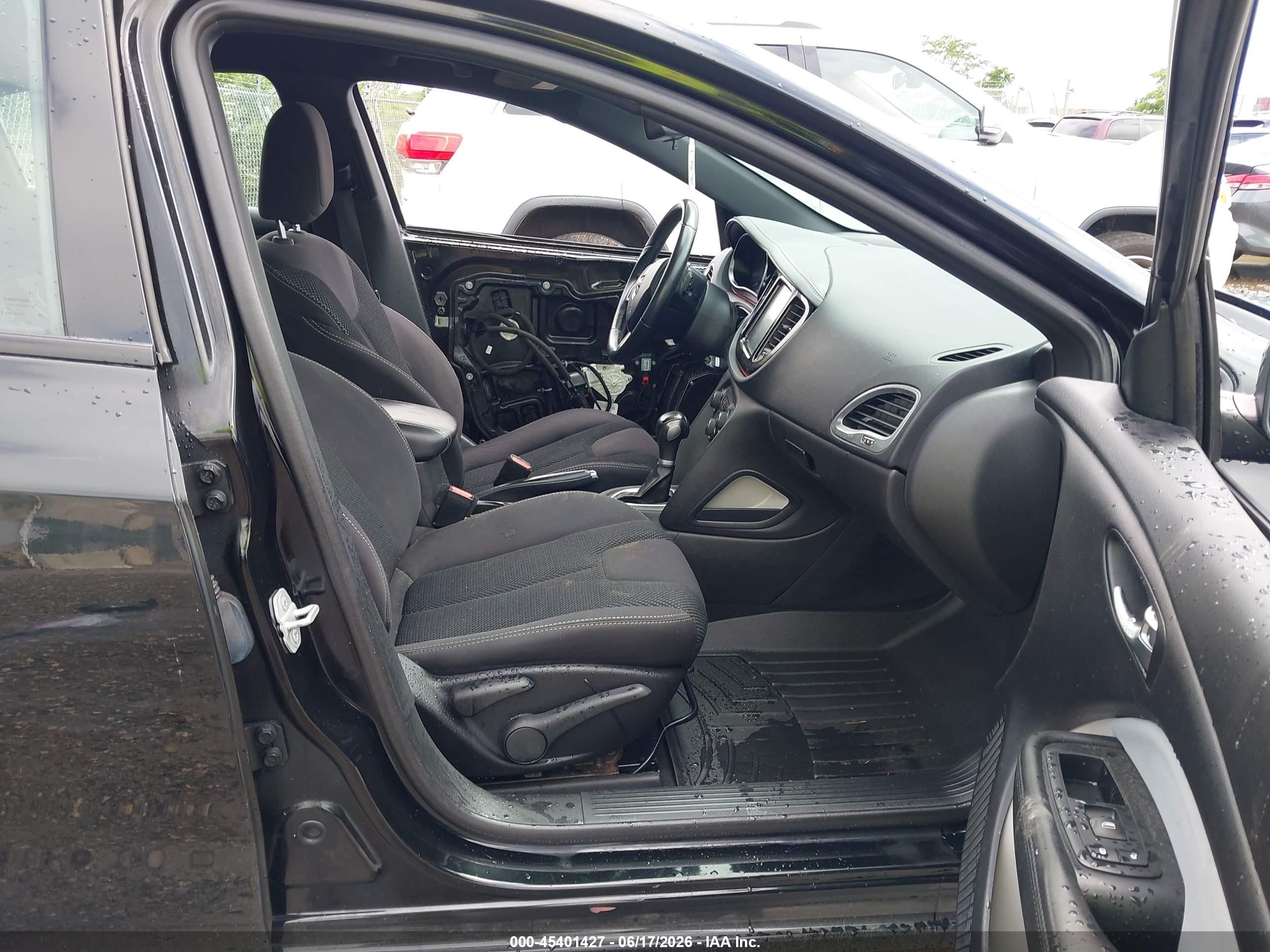 2015 Dodge Dart Sxt Black vin: 1C3CDFBB9FD123384