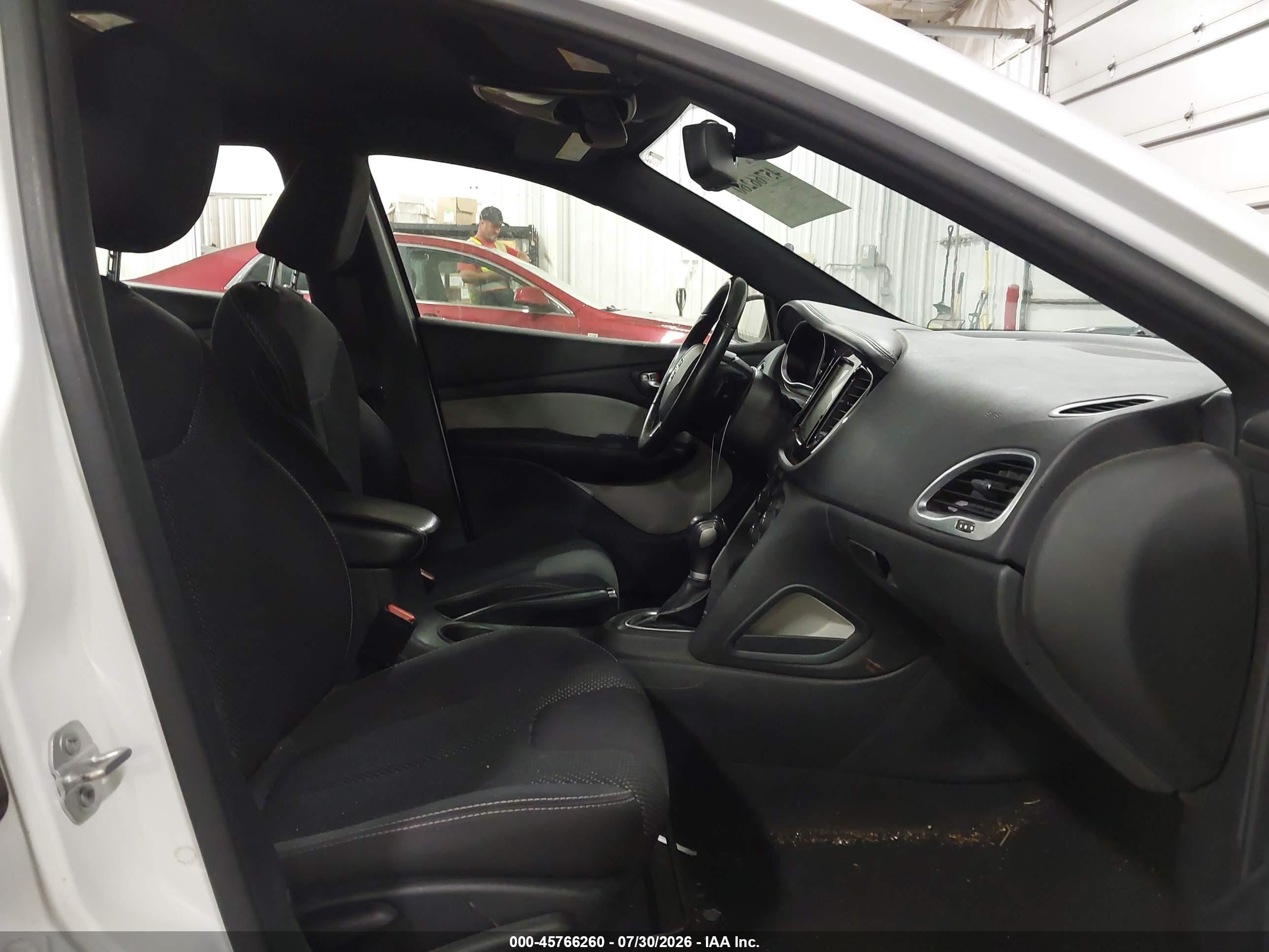 2015 Dodge Dart Sxt White vin: 1C3CDFBB9FD201016