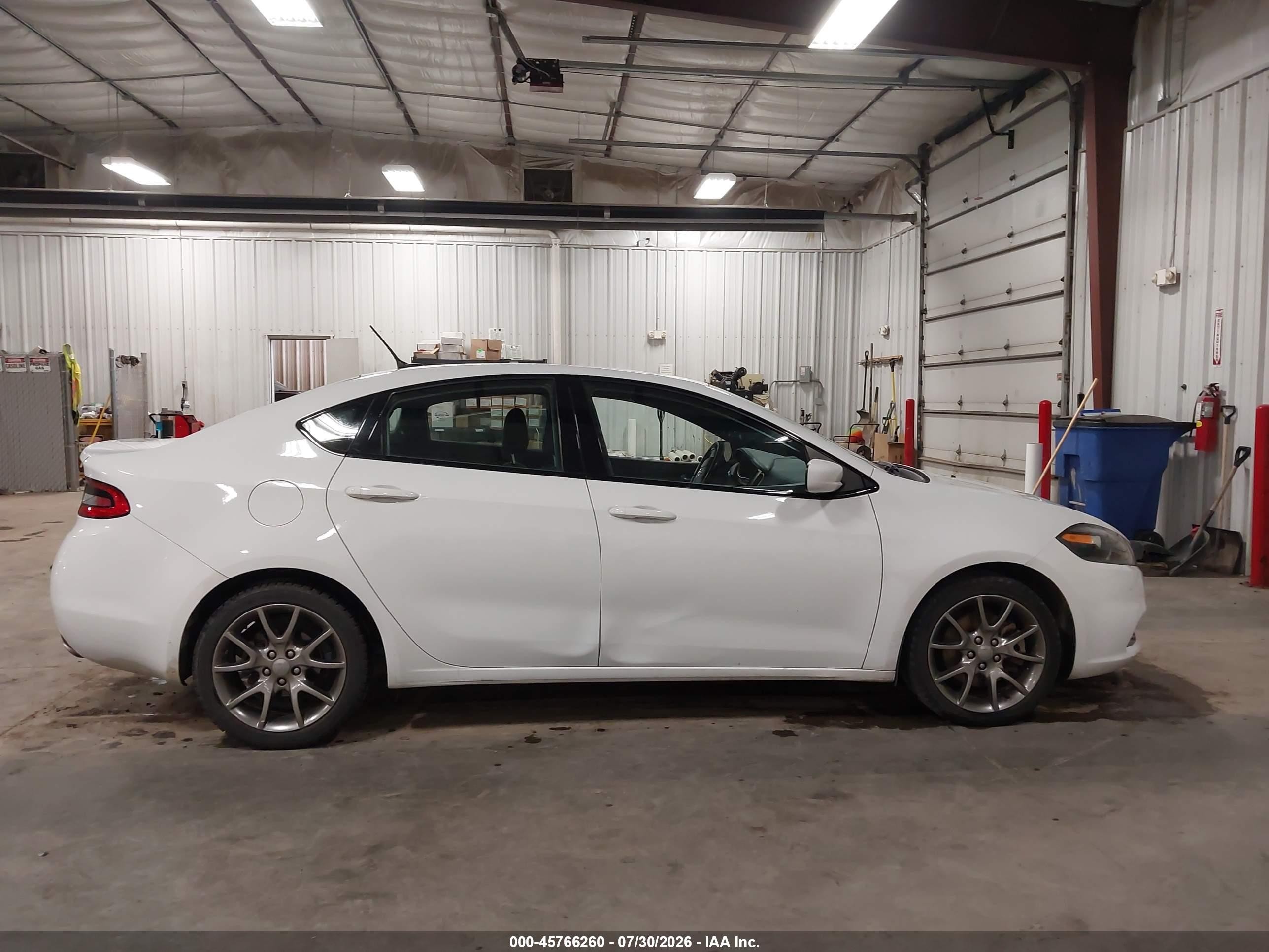 2015 Dodge Dart Sxt White vin: 1C3CDFBB9FD201016