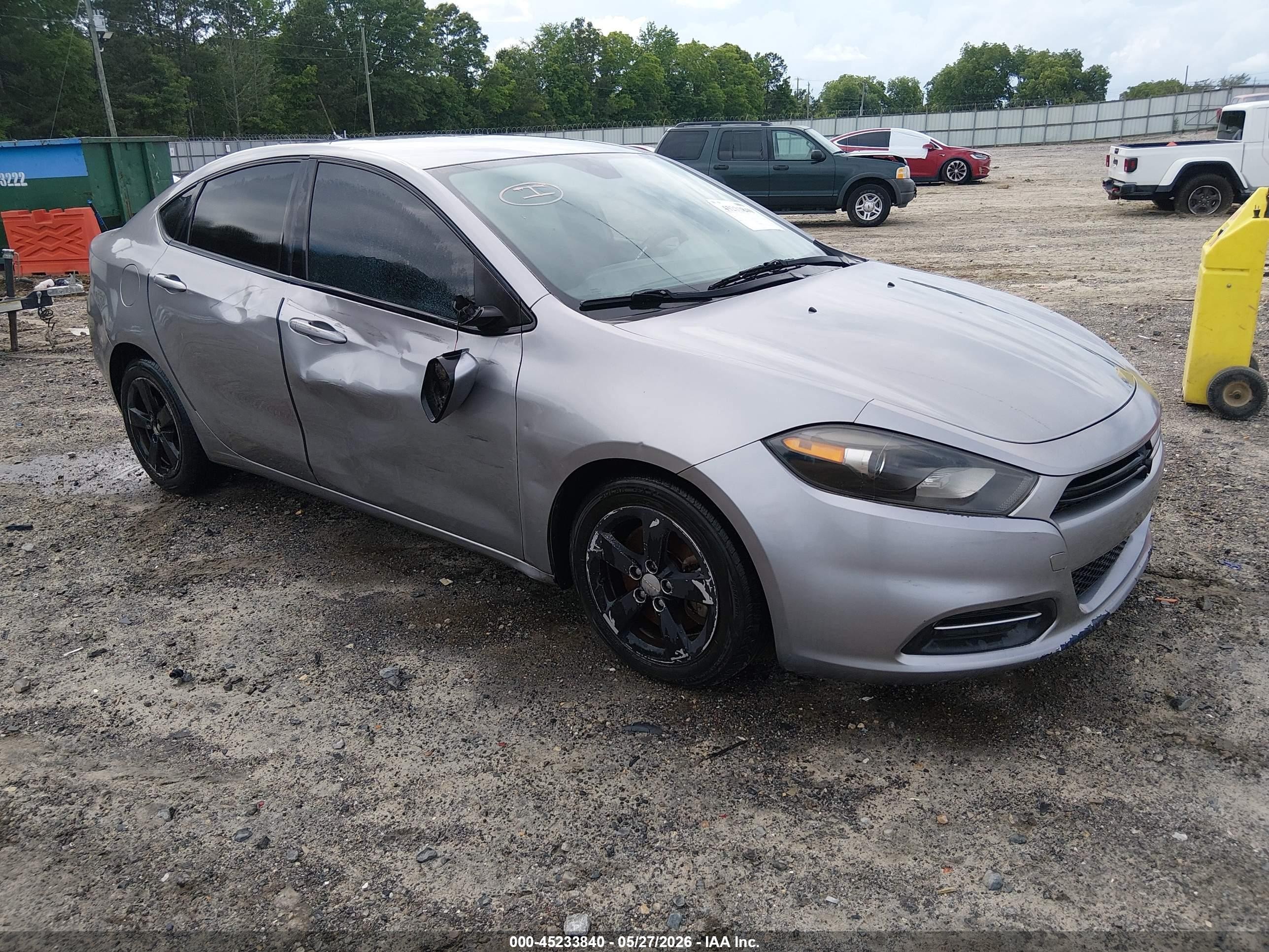 2015 Dodge Dart Sxt Silver vin: 1C3CDFBB9FD286357