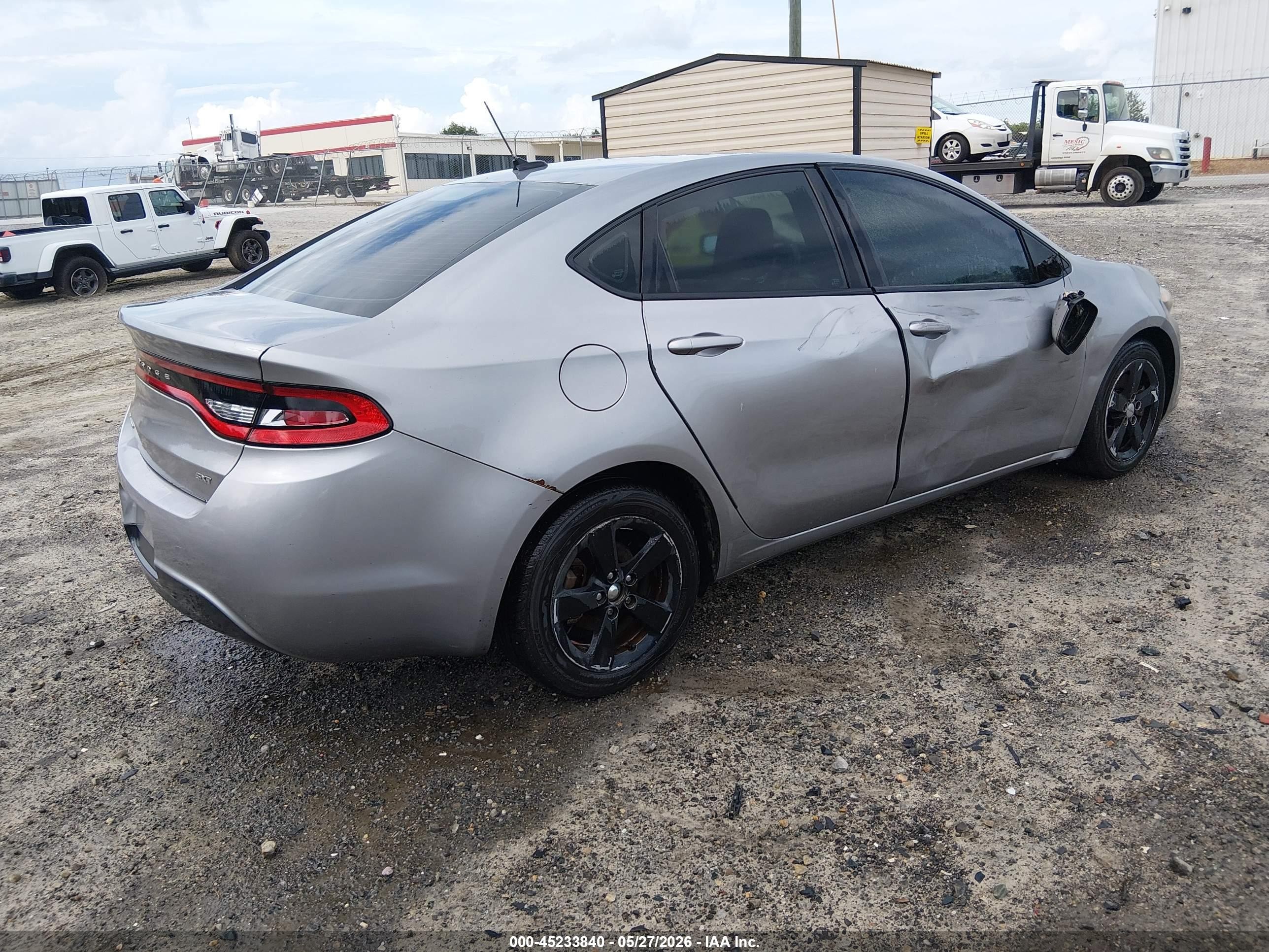 2015 Dodge Dart Sxt Silver vin: 1C3CDFBB9FD286357