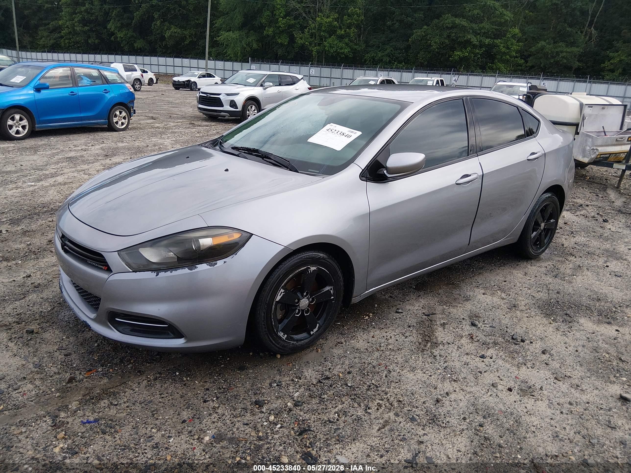 2015 Dodge Dart Sxt Silver vin: 1C3CDFBB9FD286357