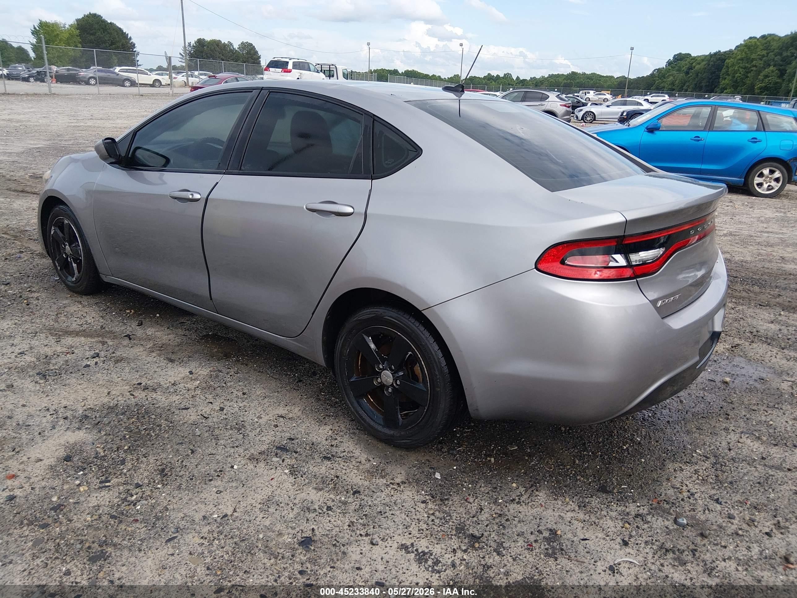 2015 Dodge Dart Sxt Silver vin: 1C3CDFBB9FD286357