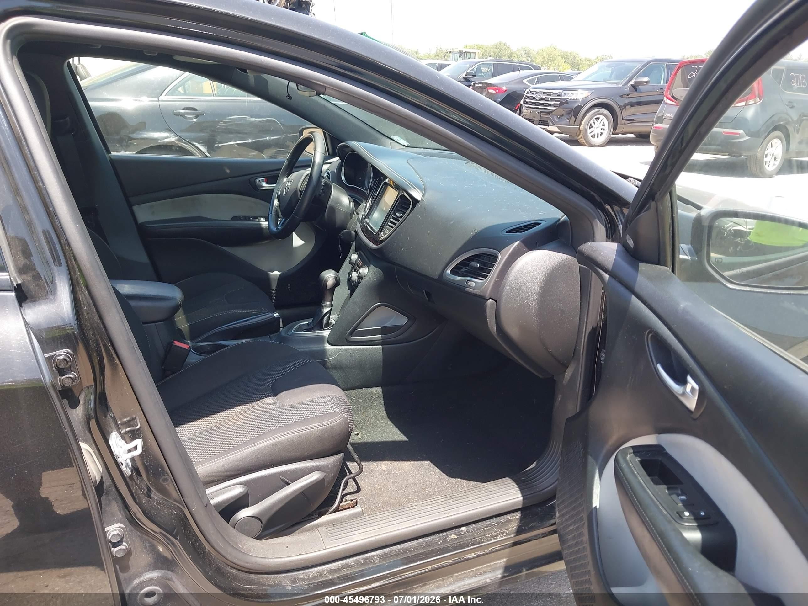 2015 Dodge Dart Sxt Black vin: 1C3CDFBB9FD414760