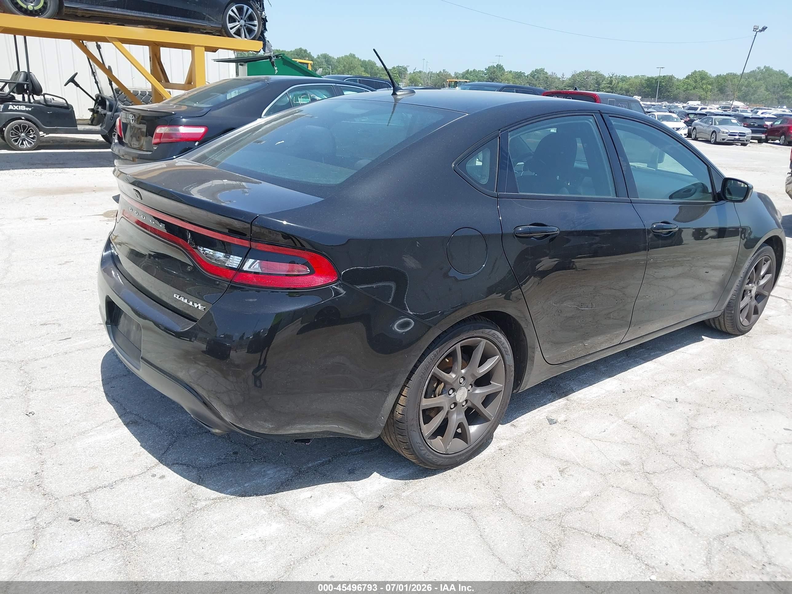 2015 Dodge Dart Sxt Black vin: 1C3CDFBB9FD414760