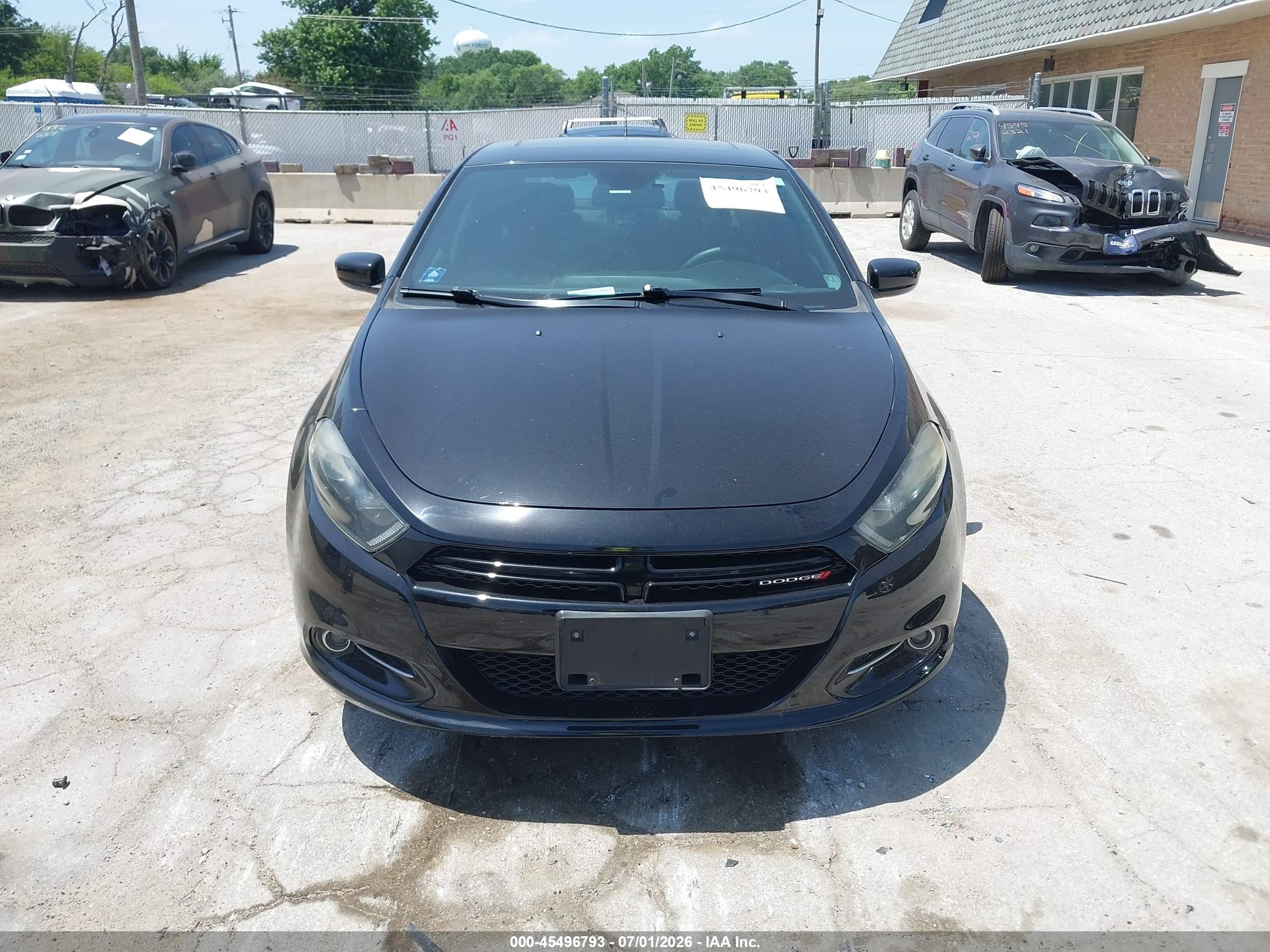 2015 Dodge Dart Sxt Black vin: 1C3CDFBB9FD414760