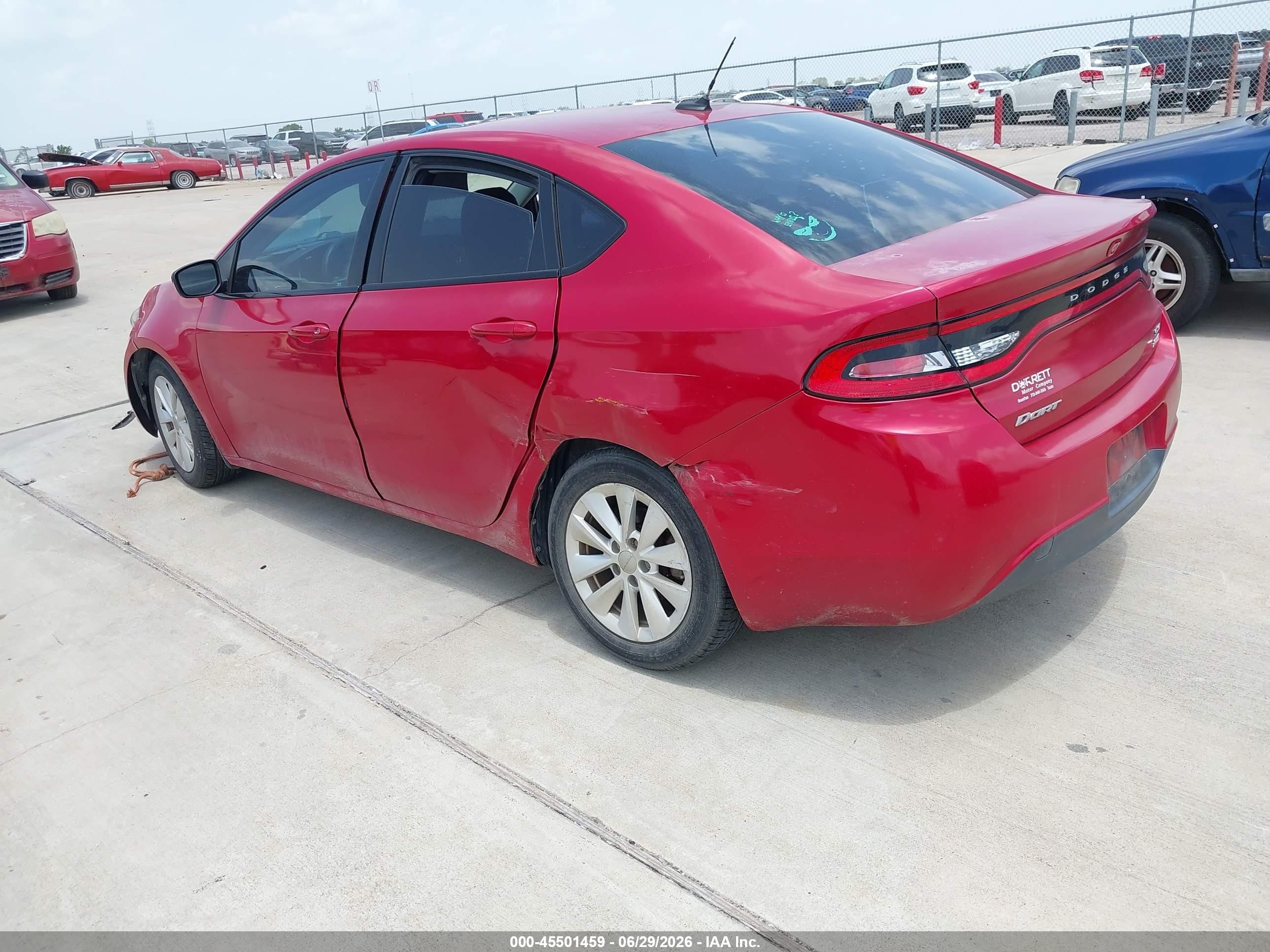 2014 Dodge Dart Sxt Red vin: 1C3CDFBBXED702415