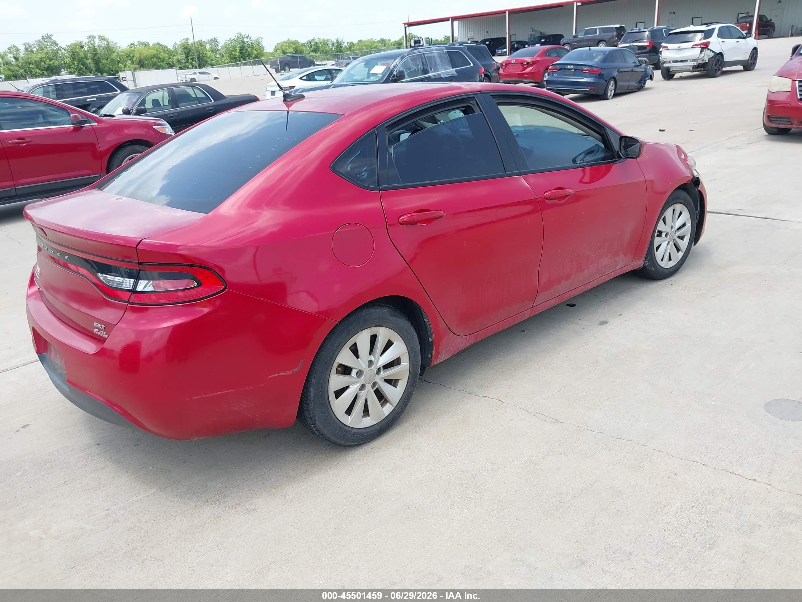 2014 Dodge Dart Sxt Red vin: 1C3CDFBBXED702415