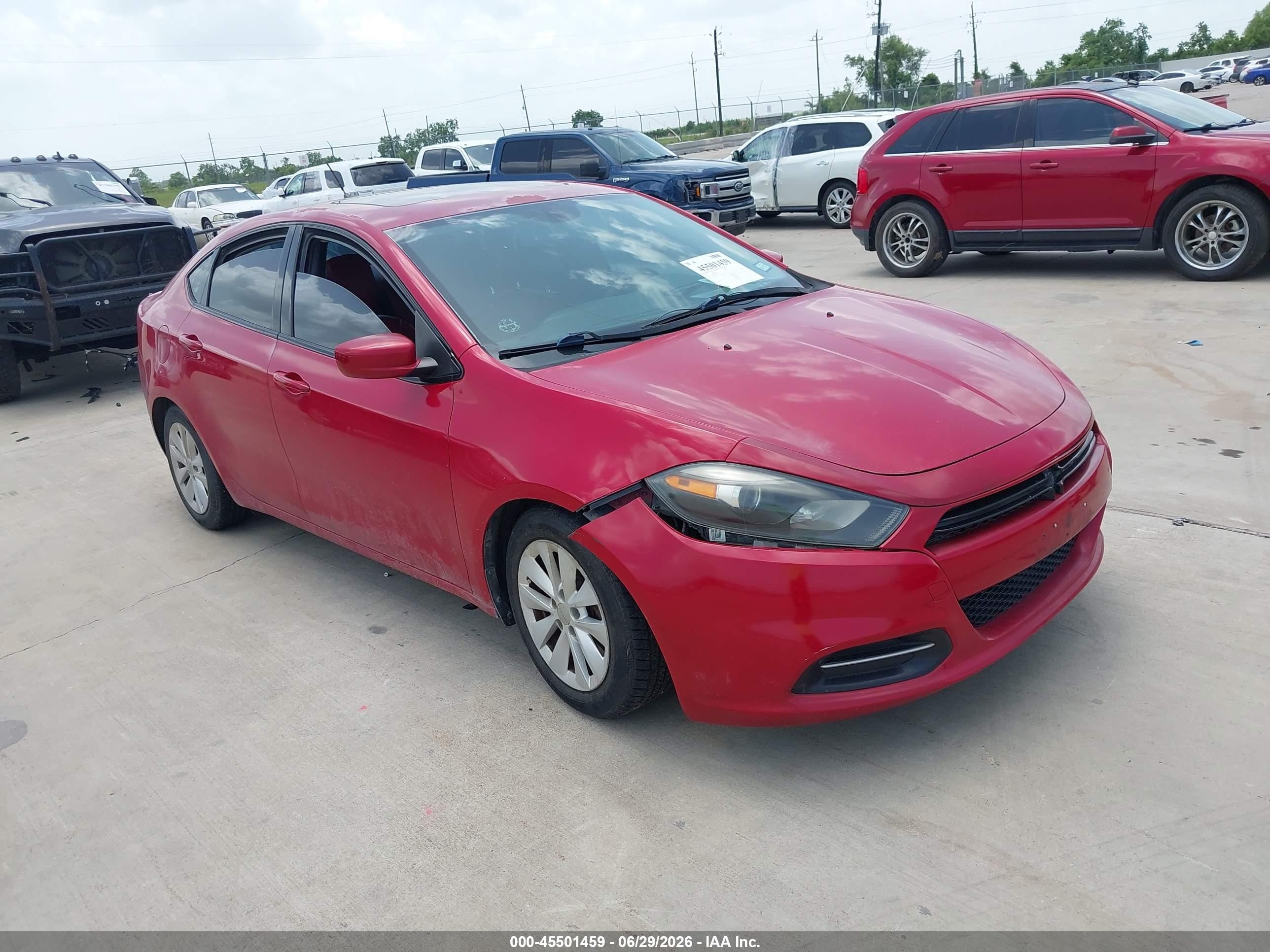 2014 Dodge Dart Sxt Red vin: 1C3CDFBBXED702415