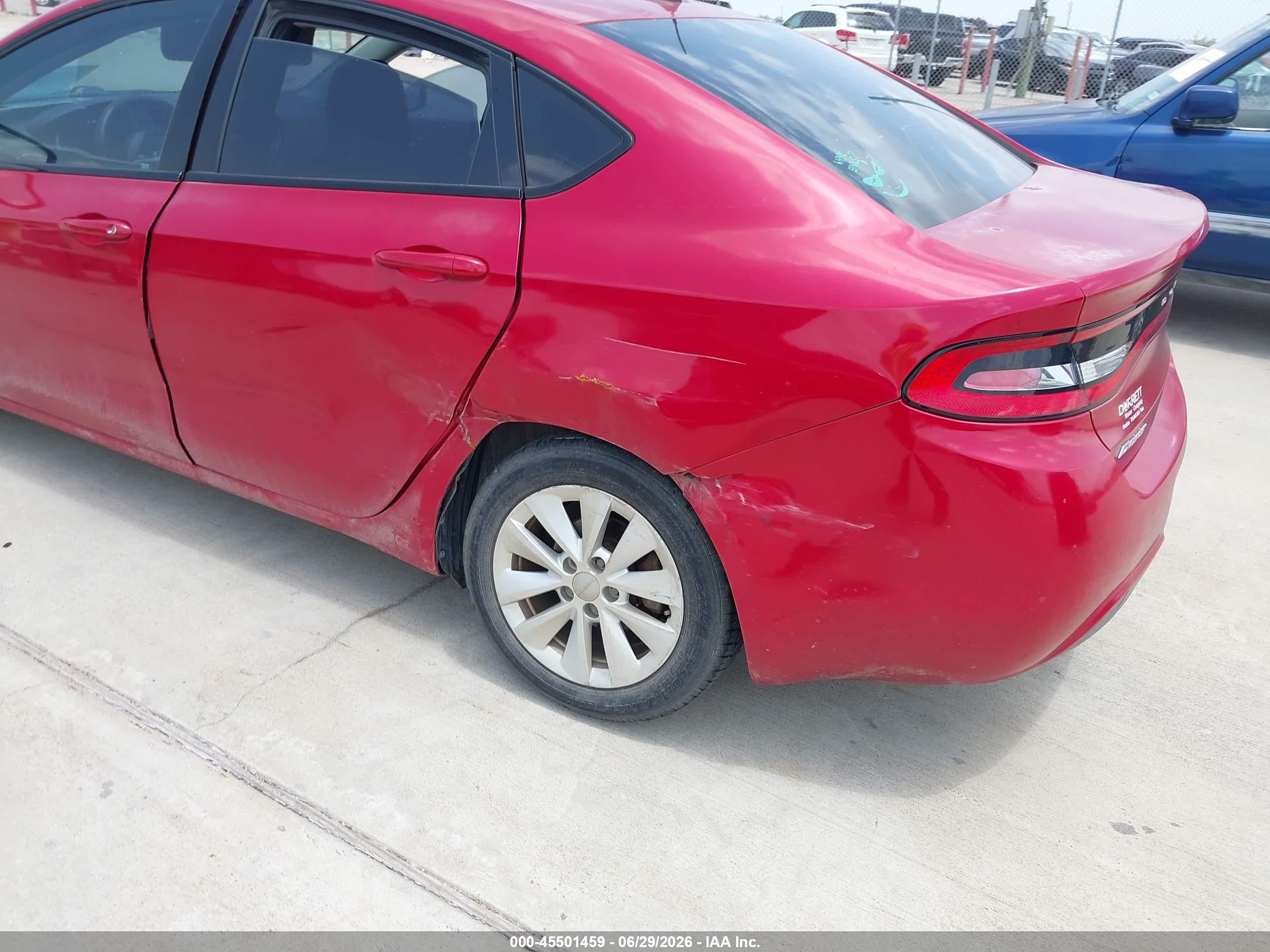2014 Dodge Dart Sxt Red vin: 1C3CDFBBXED702415