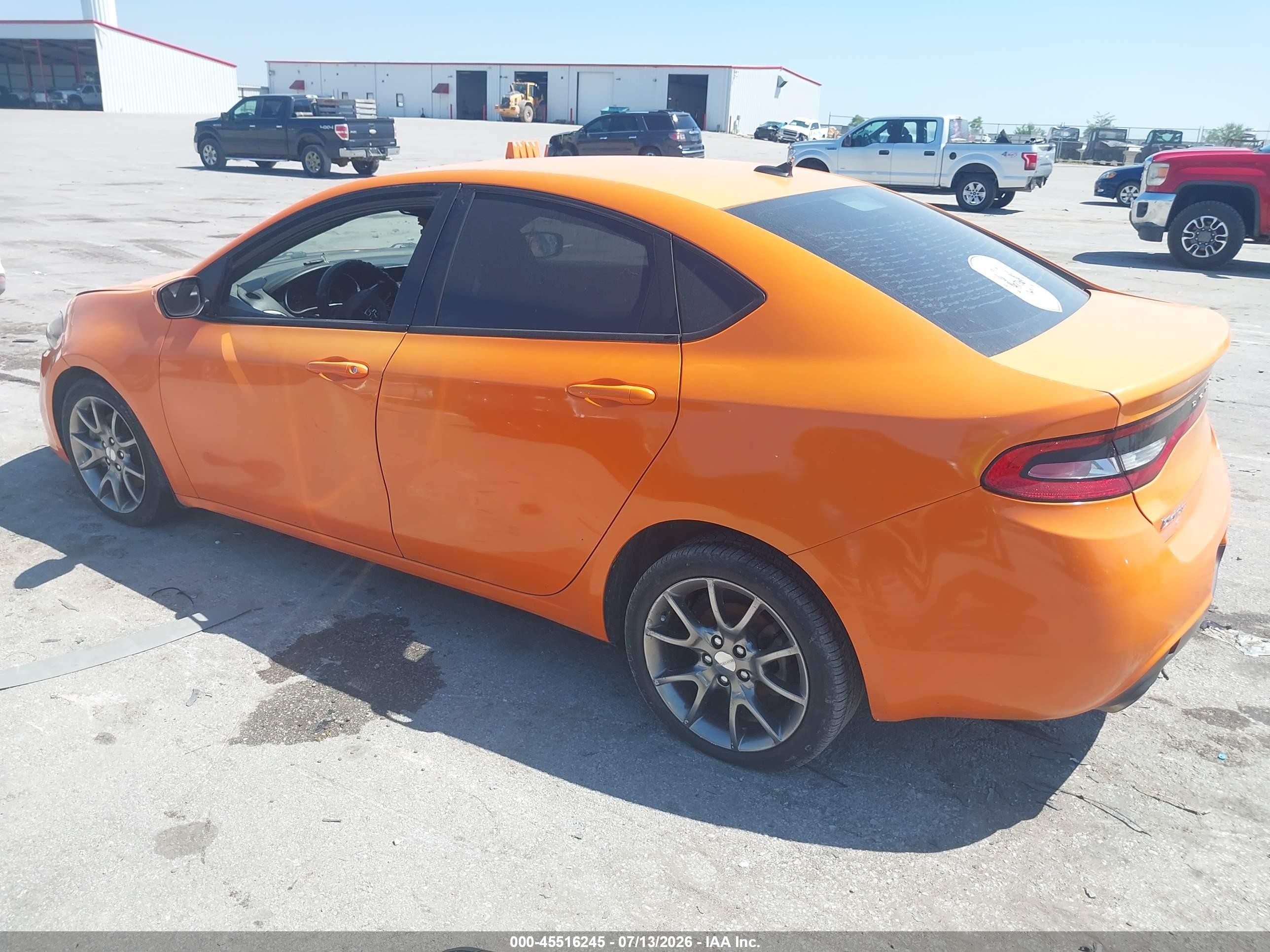 2014 Dodge Dart Sxt Orange vin: 1C3CDFBBXED786767
