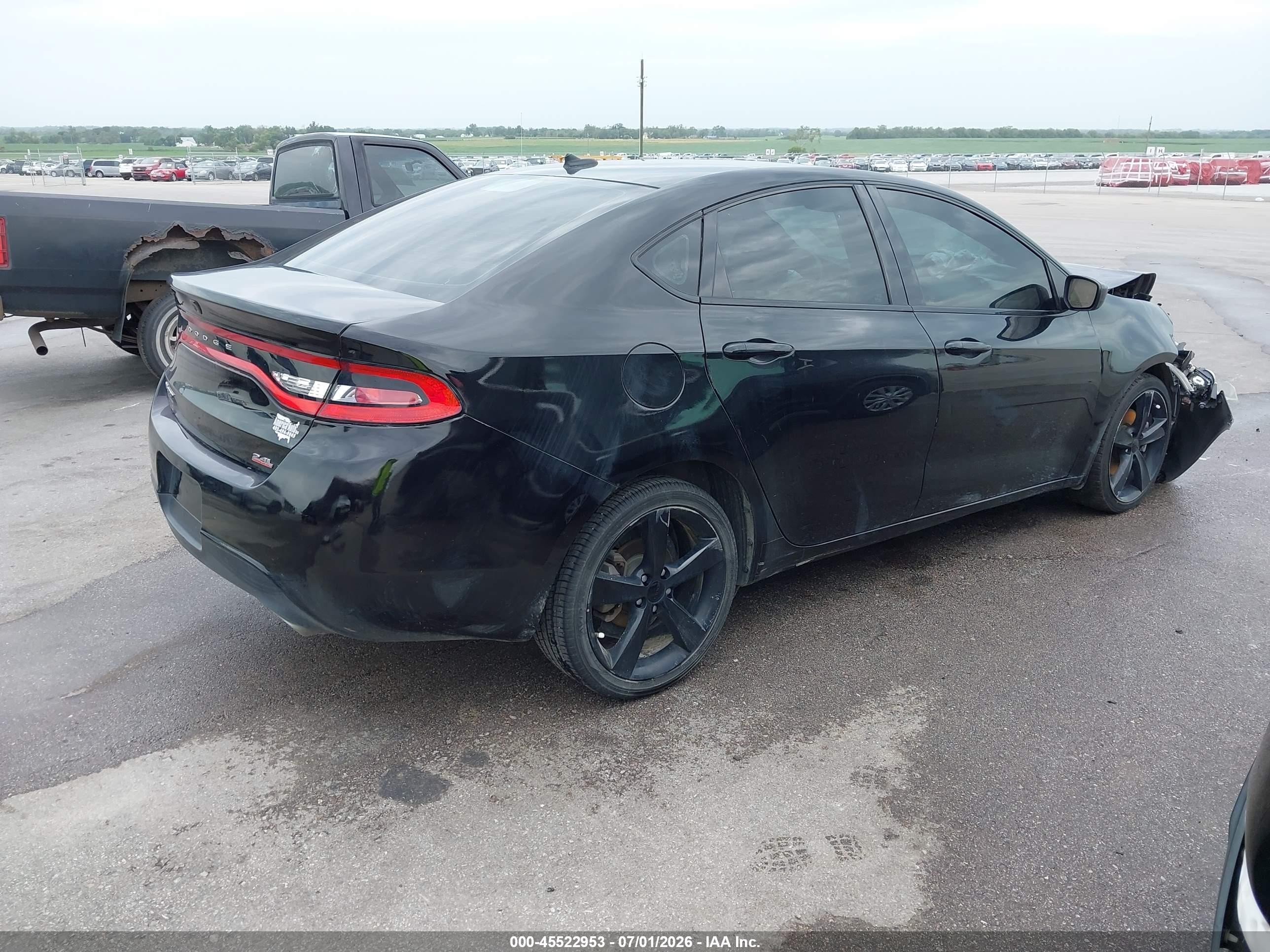2014 Dodge Dart Sxt Black vin: 1C3CDFBBXED859703