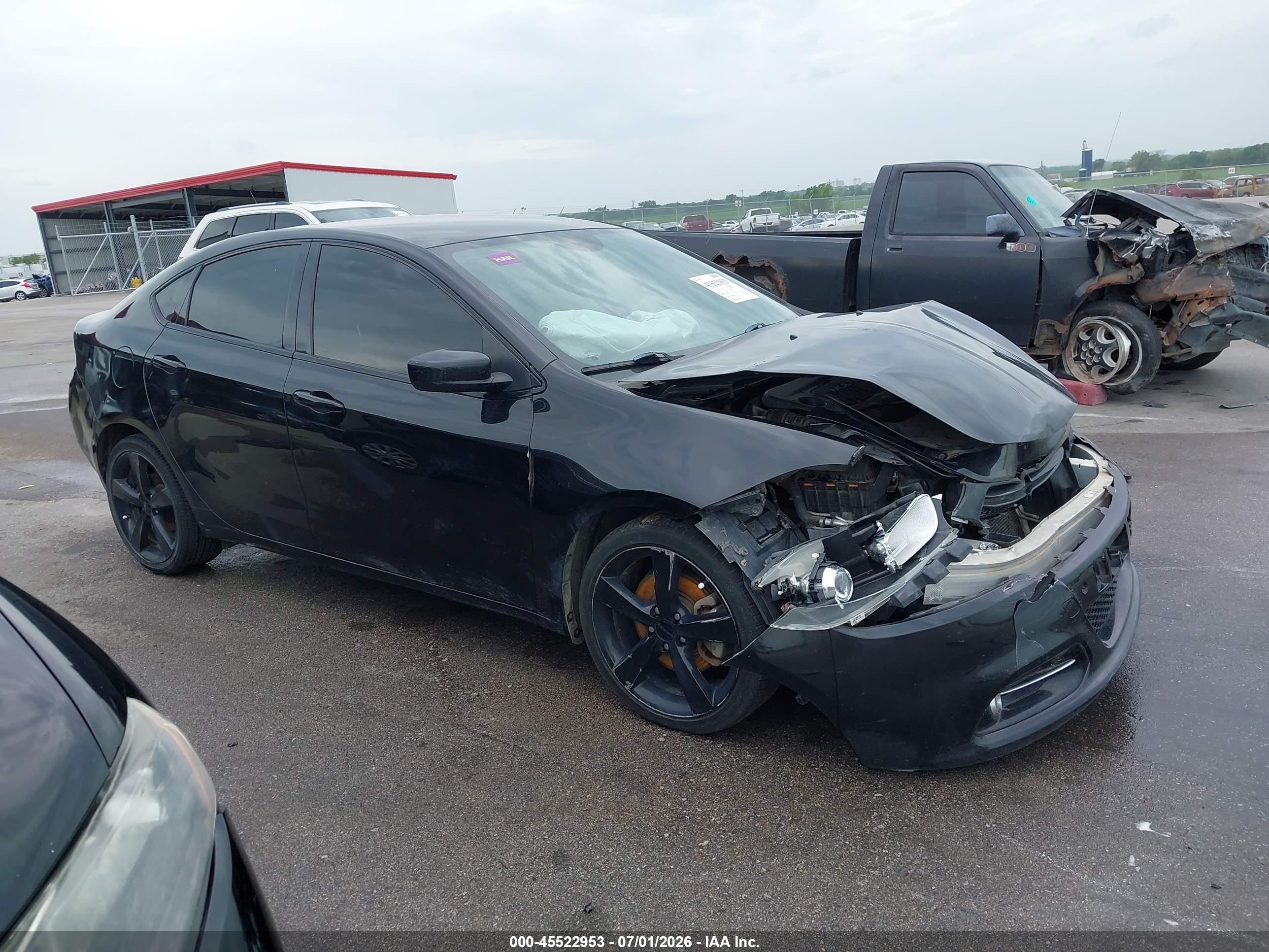 2014 Dodge Dart Sxt Black vin: 1C3CDFBBXED859703