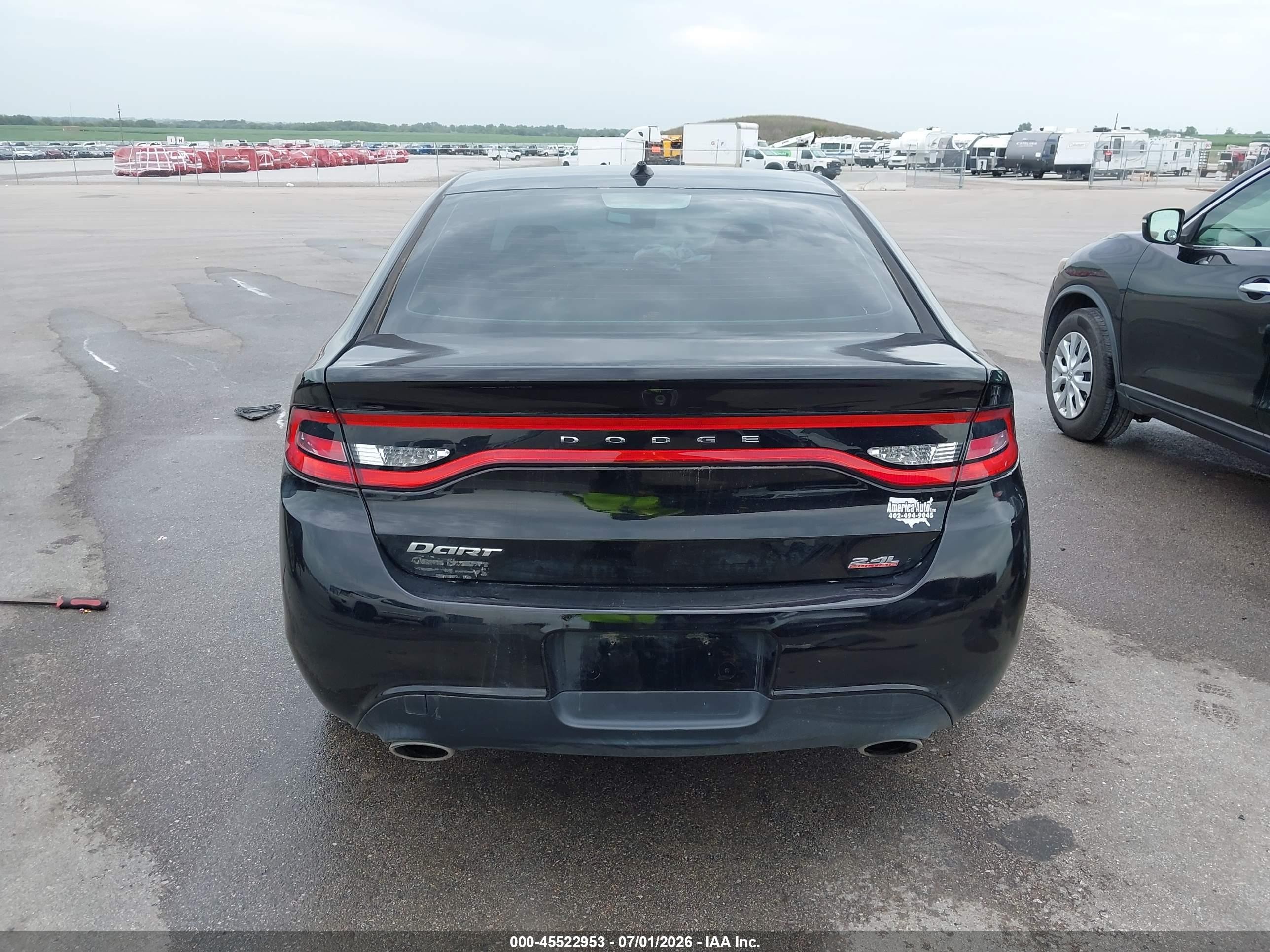 2014 Dodge Dart Sxt Black vin: 1C3CDFBBXED859703