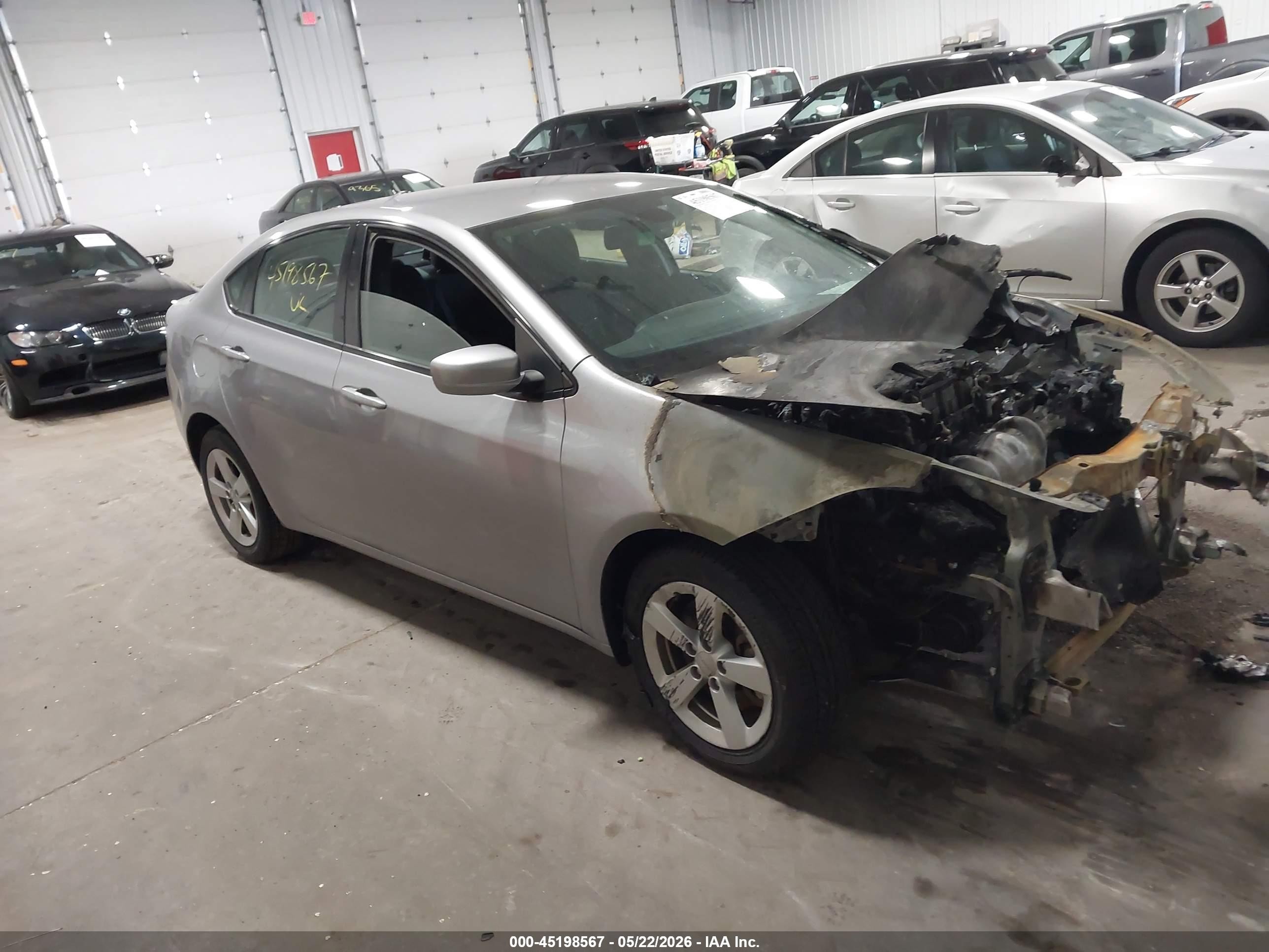 2015 Dodge Dart Sxt Gray vin: 1C3CDFBBXFD128514