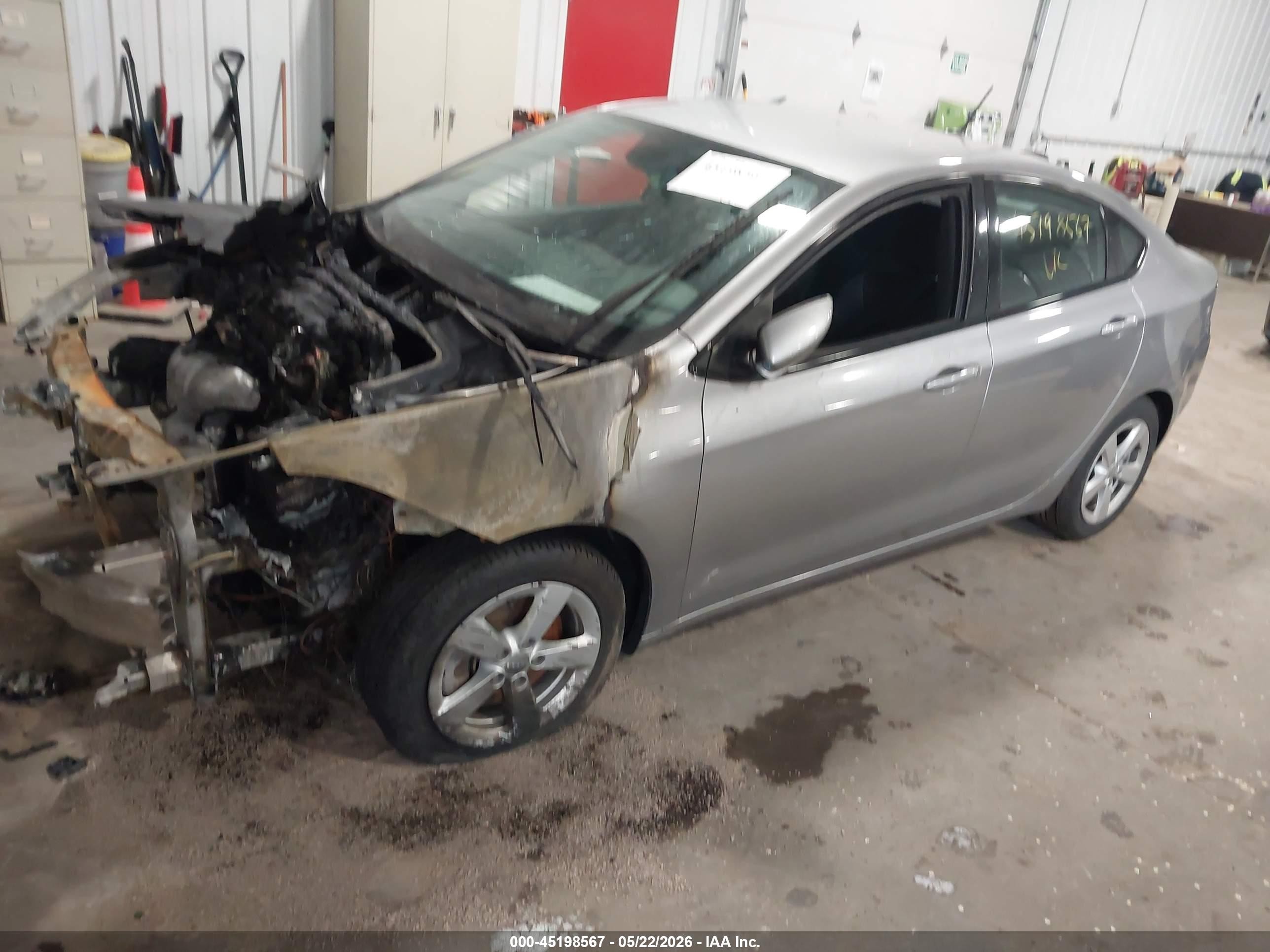 2015 Dodge Dart Sxt Gray vin: 1C3CDFBBXFD128514