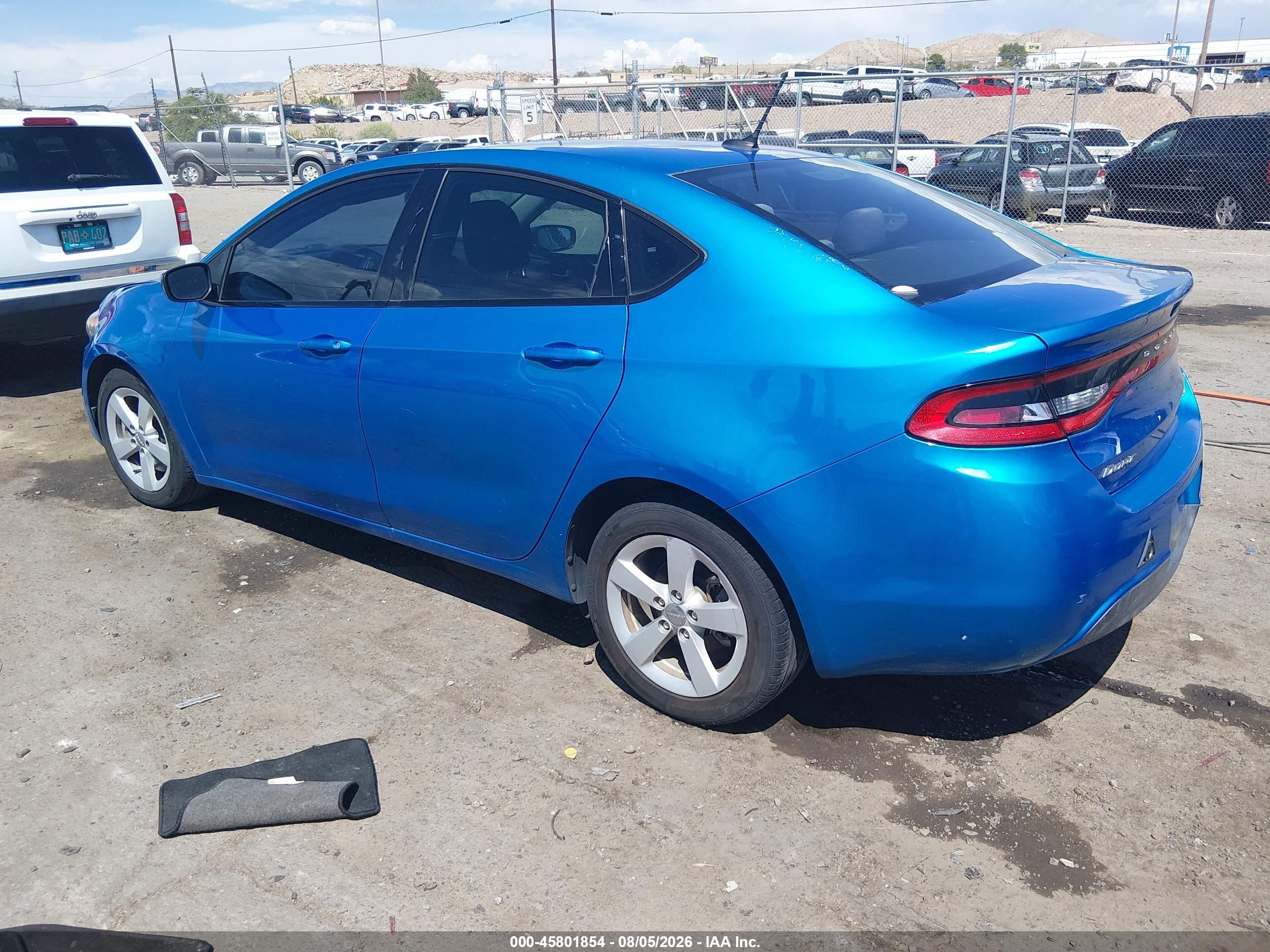 2015 Dodge Dart Sxt Blue vin: 1C3CDFBBXFD223428