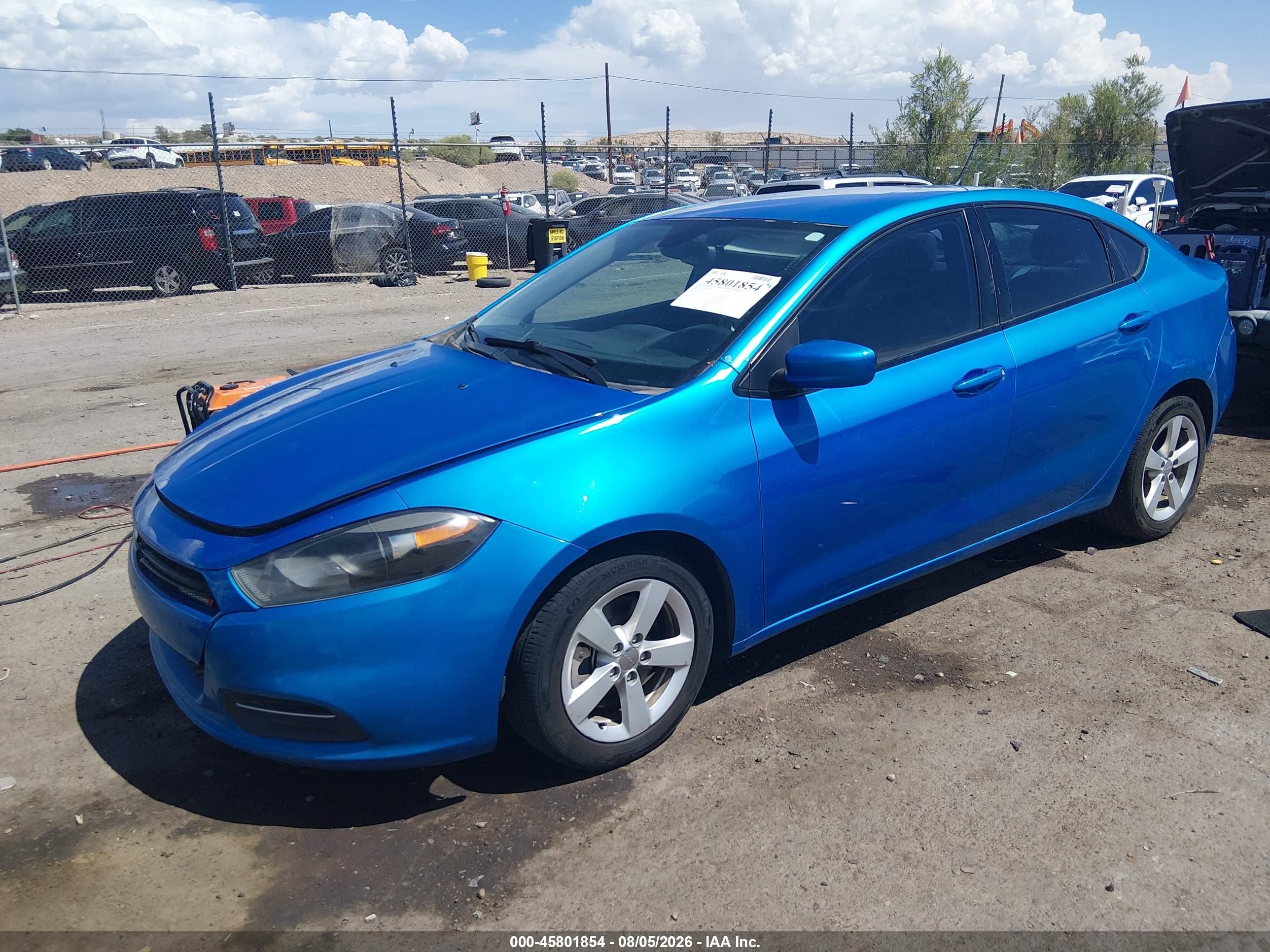 2015 Dodge Dart Sxt Blue vin: 1C3CDFBBXFD223428