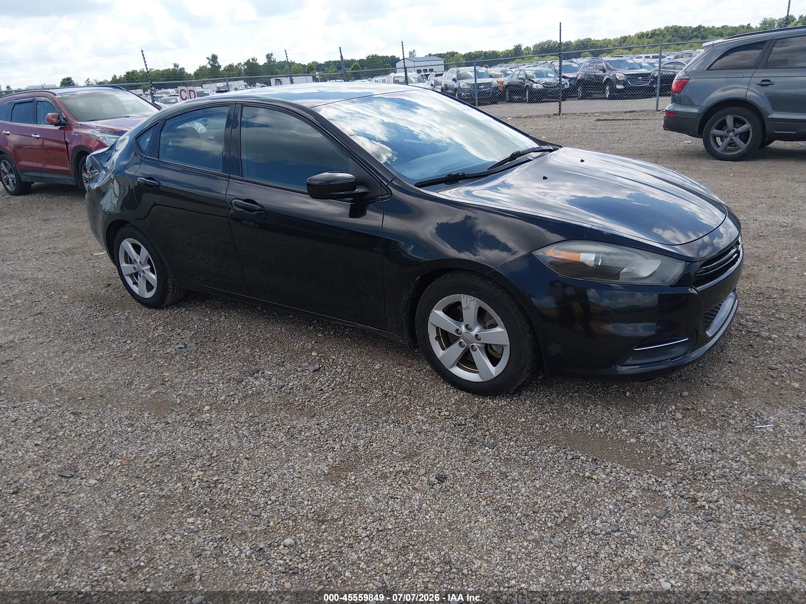 2015 Dodge Dart Sxt Black vin: 1C3CDFBBXFD242738