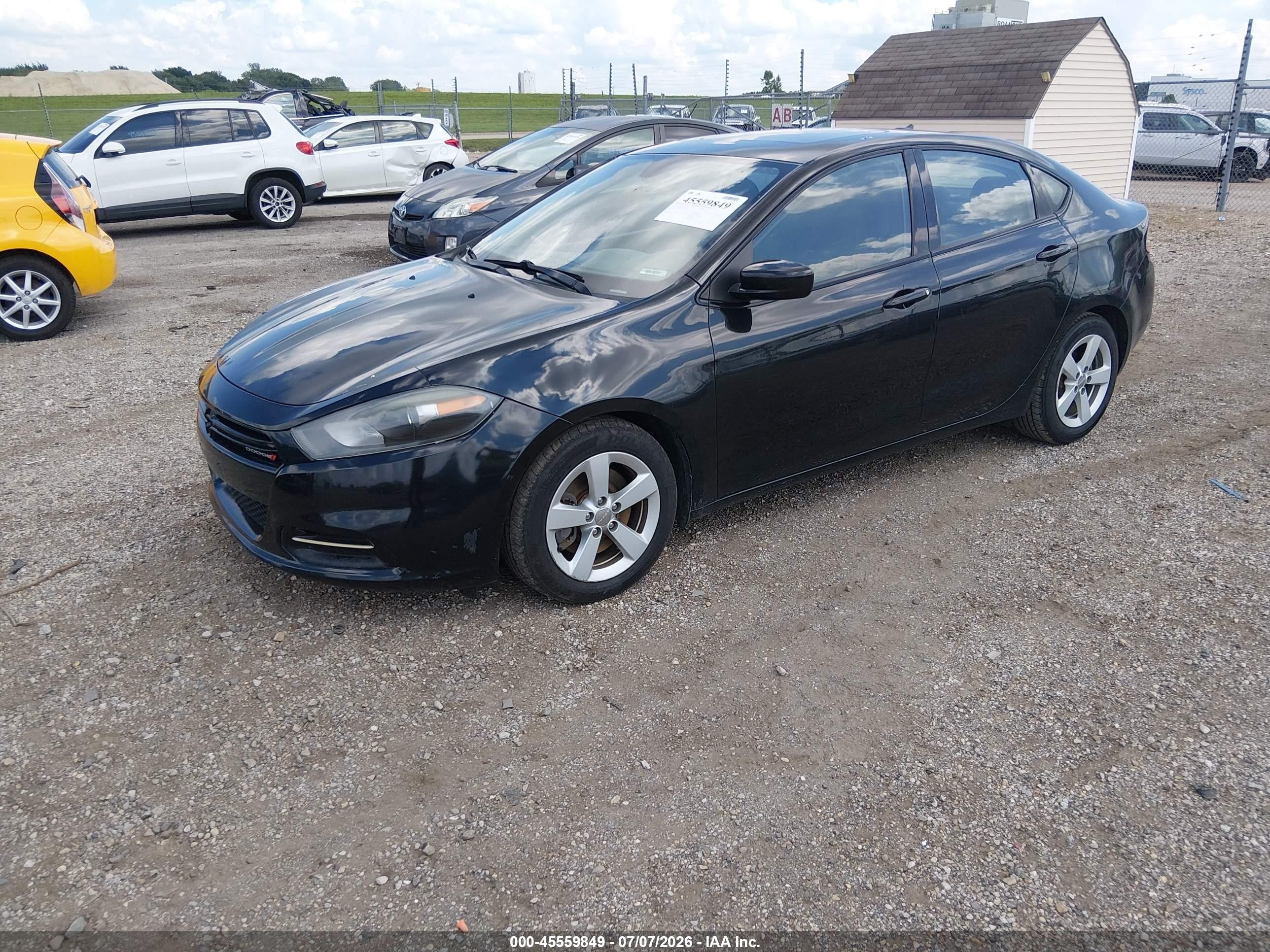 2015 Dodge Dart Sxt Black vin: 1C3CDFBBXFD242738