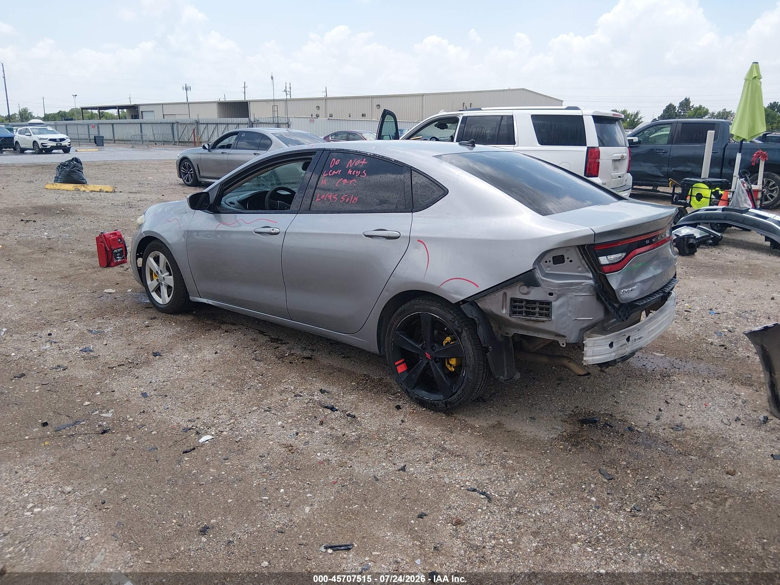 2015 Dodge Dart Sxt Silver vin: 1C3CDFBBXFD390310