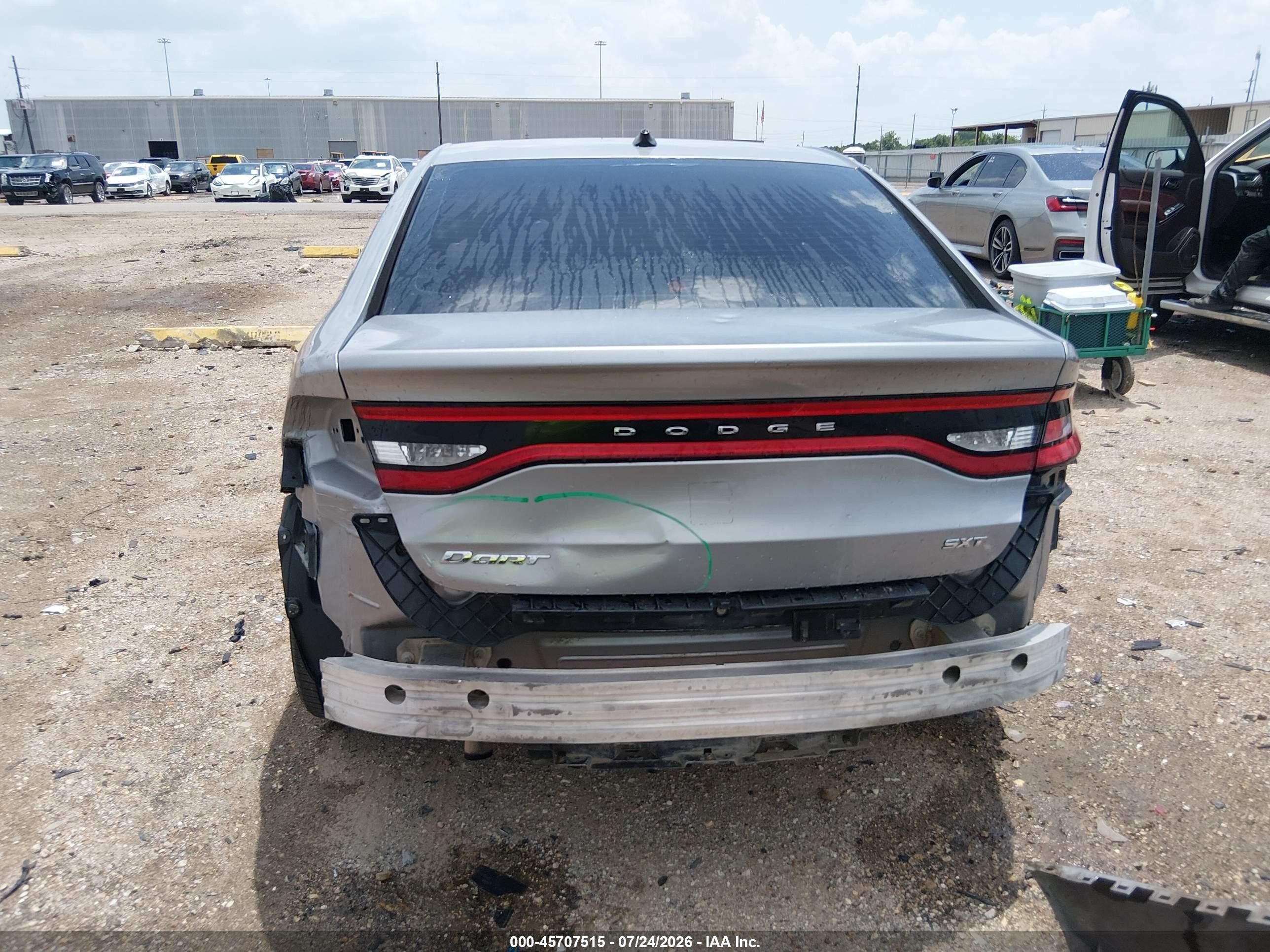 2015 Dodge Dart Sxt Silver vin: 1C3CDFBBXFD390310